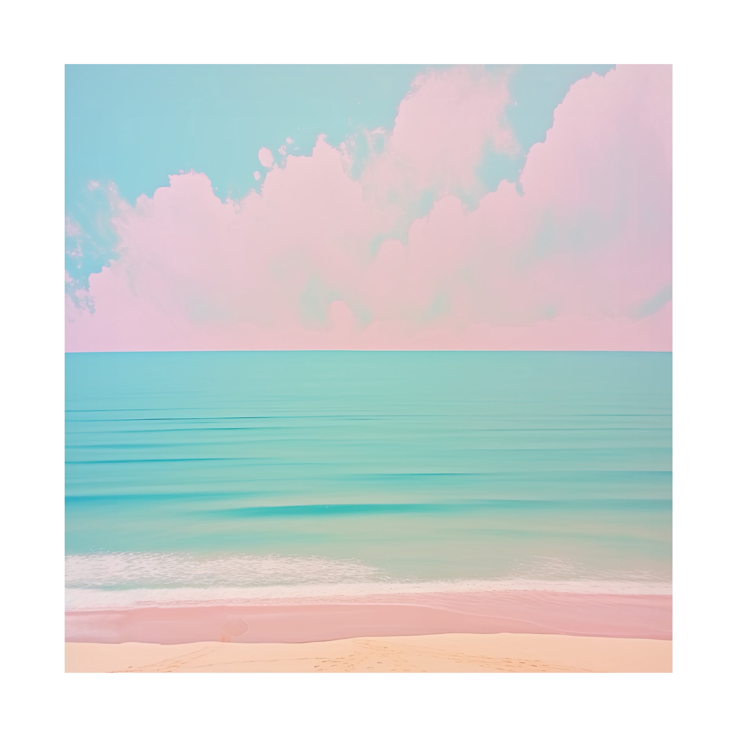 Canvas Wall Art - Sasha 'Pinquoise' Wall Art for Living Room, Bedroom, or Office DÃ©cor by Trademark Fine Art - 24 x 24 Inches