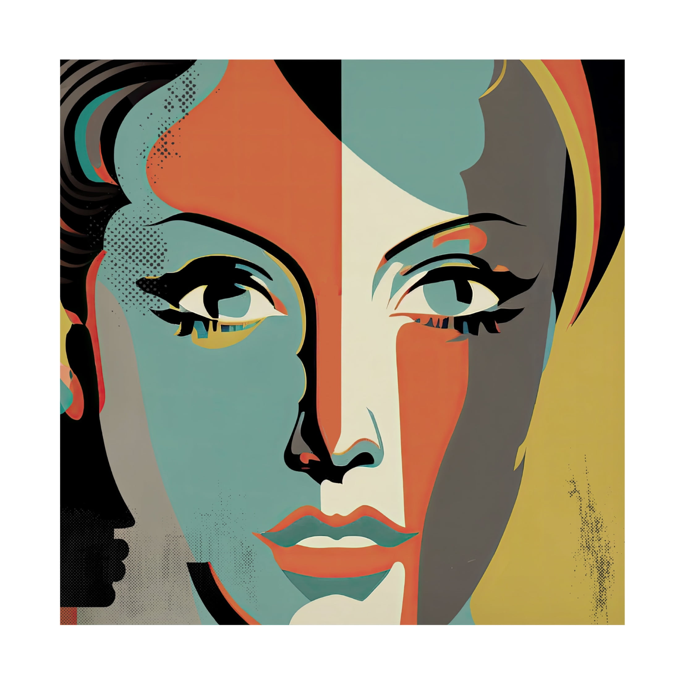 Canvas Wall Art - Sasha 'Pop Tech Glam III' Wall Art for Living Room, Bedroom, or Office Décor by Trademark Fine Art - 24 x 24 Inches