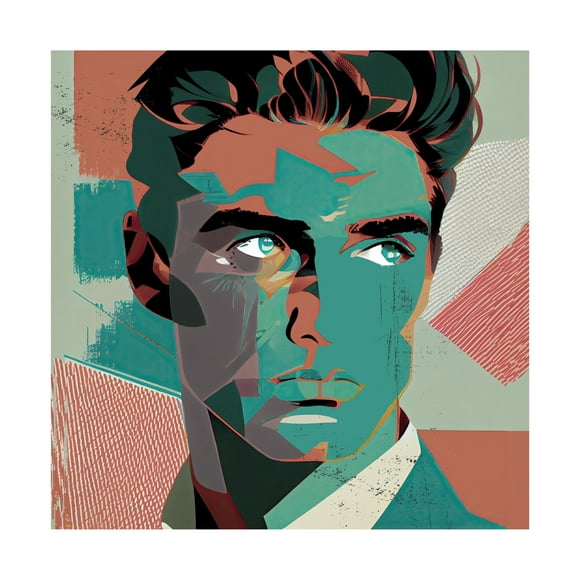 Canvas Wall Art - Sasha 'Pop Tech Glam IV' Wall Art for Living Room, Bedroom, or Office Décor by Trademark Fine Art - 18 x 18 Inches