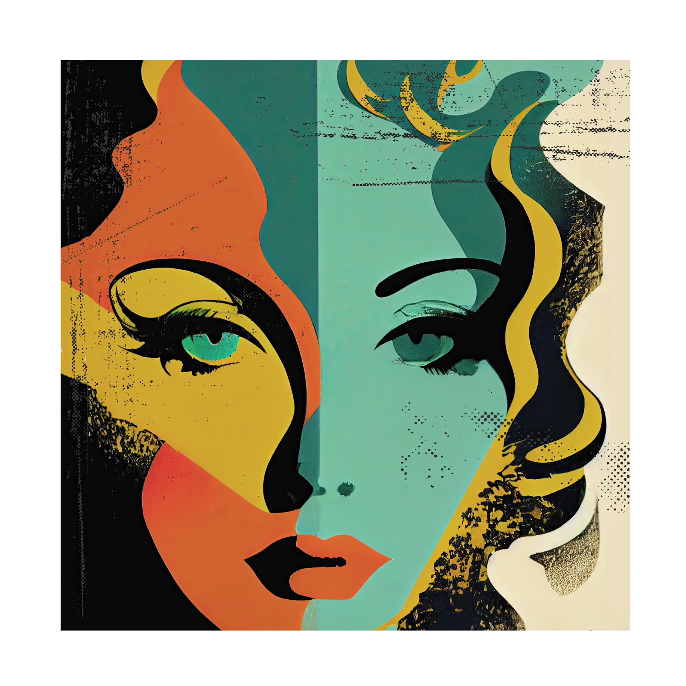 Canvas Wall Art - Sasha 'Pop Tech Glam VI' Wall Art for Living Room, Bedroom, or Office DÃ©cor by Trademark Fine Art - 24 x 24 Inches