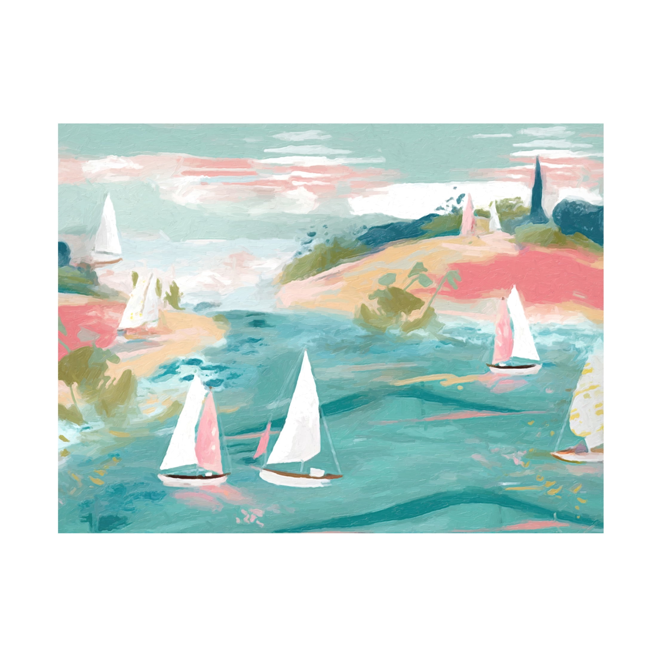 Canvas Wall Art - Sasha 'Sailing IV' Wall Art for Living Room, Bedroom, or Office Décor by Trademark Fine Art - 32 x 24 Inches