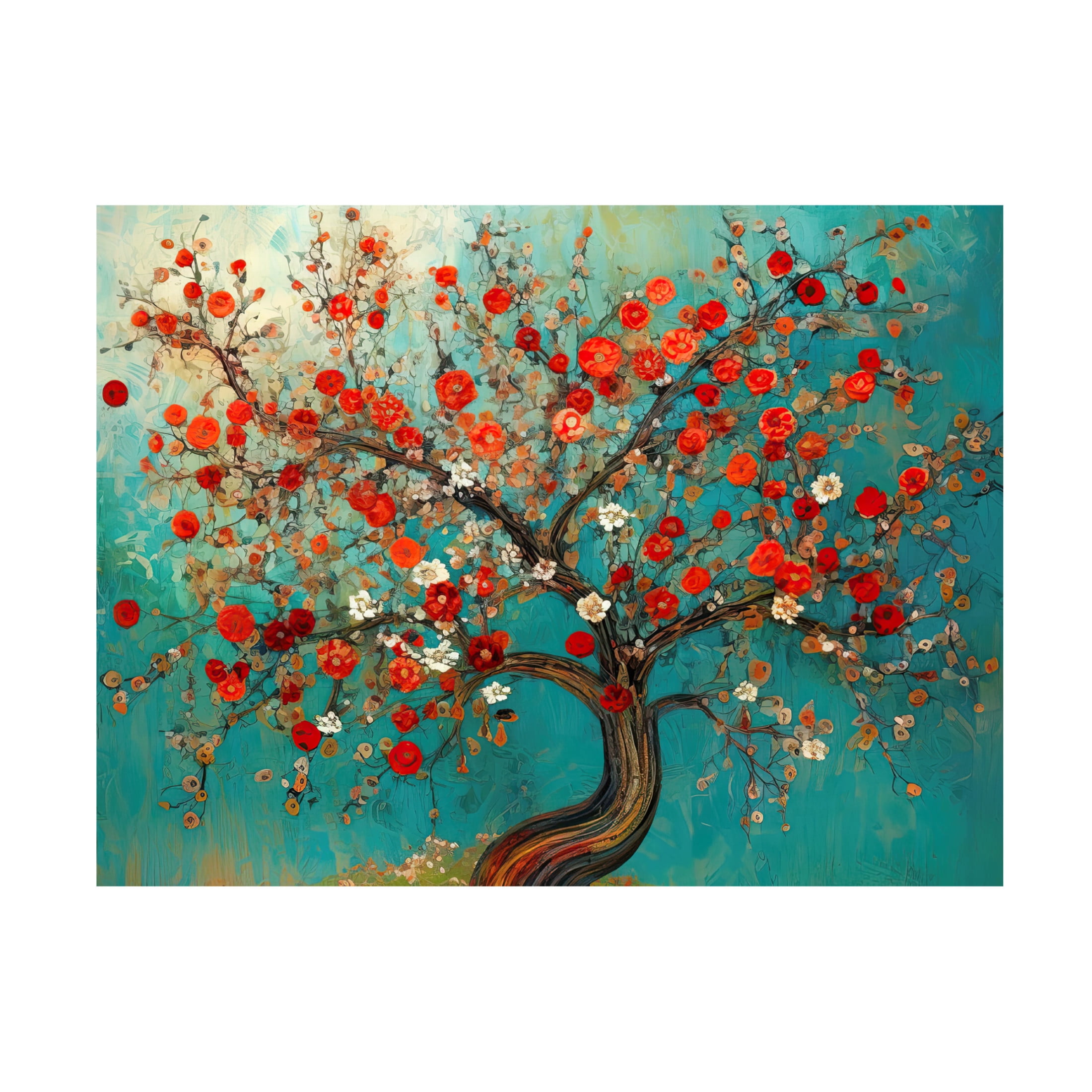 Canvas Wall Art - Sasha 'Tree Rapture I' Wall Art for Living Room, Bedroom, or Office Décor by Trademark Fine Art - 19 x 14 Inches
