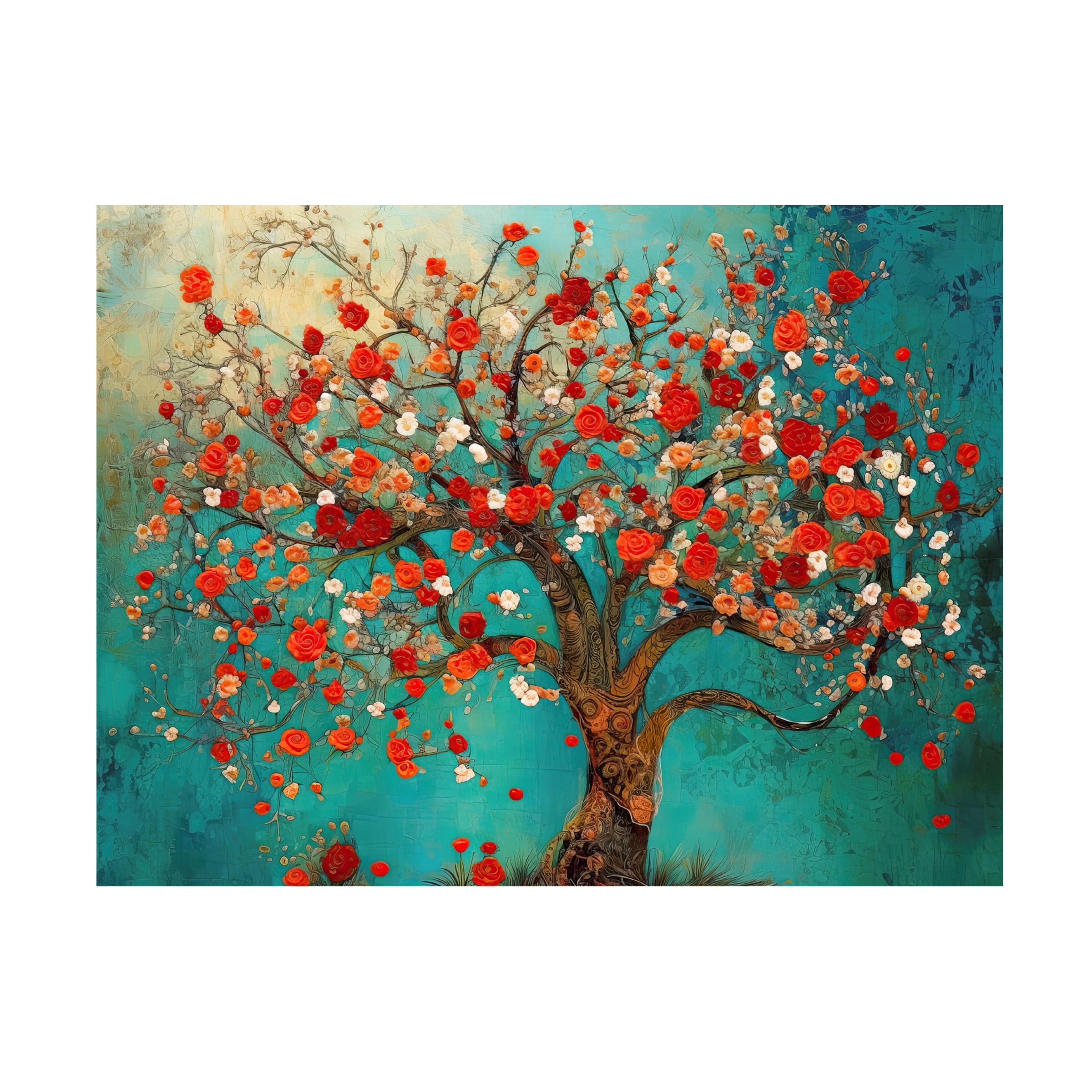 Canvas Wall Art - Sasha 'Tree Rapture II' Wall Art for Living Room, Bedroom, or Office DÃ©cor by Trademark Fine Art - 19 x 14 Inches