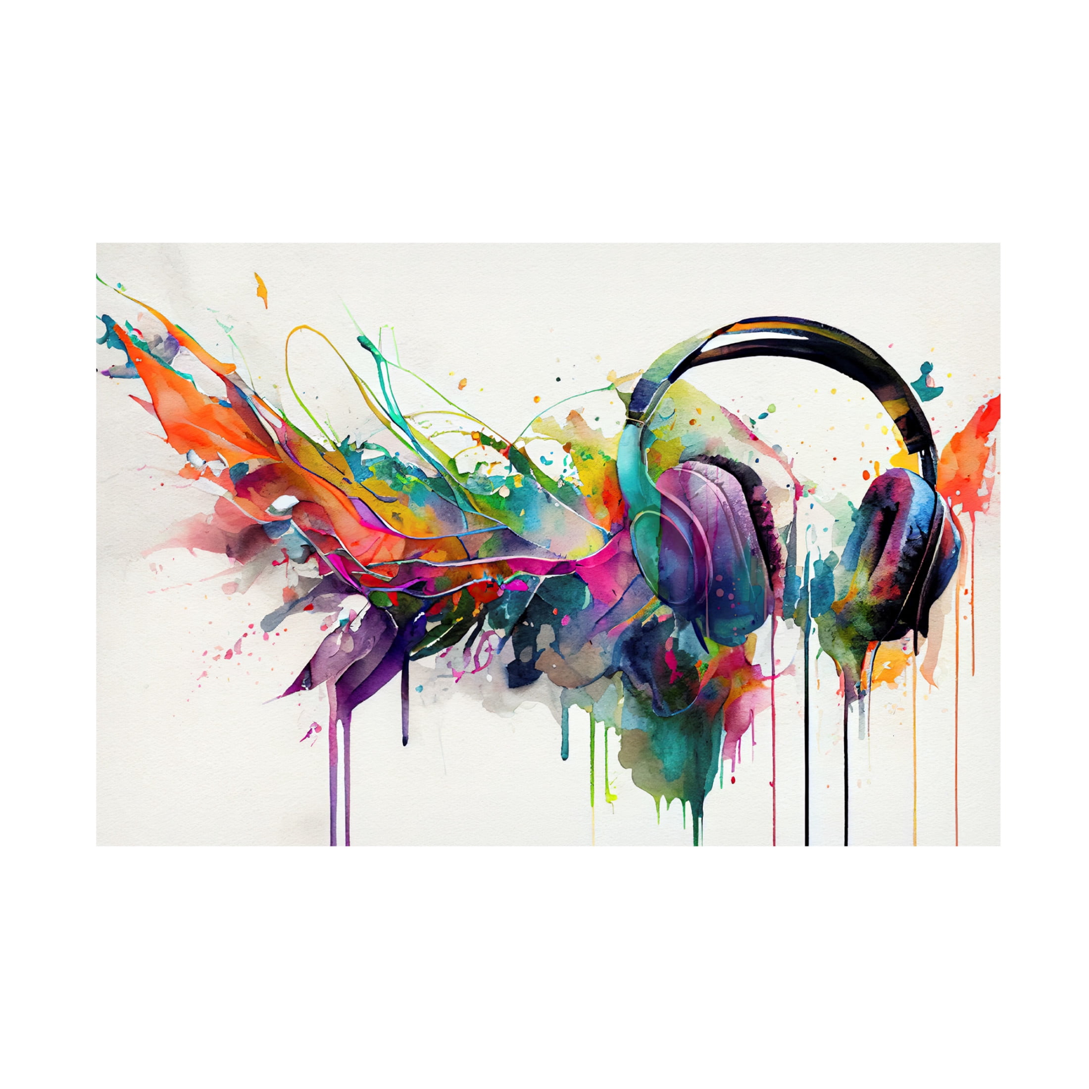 Canvas Wall Art - Sasha 'Tunes' Wall Art for Living Room, Bedroom, or Office Décor by Trademark Fine Art - 24 x 16 Inches