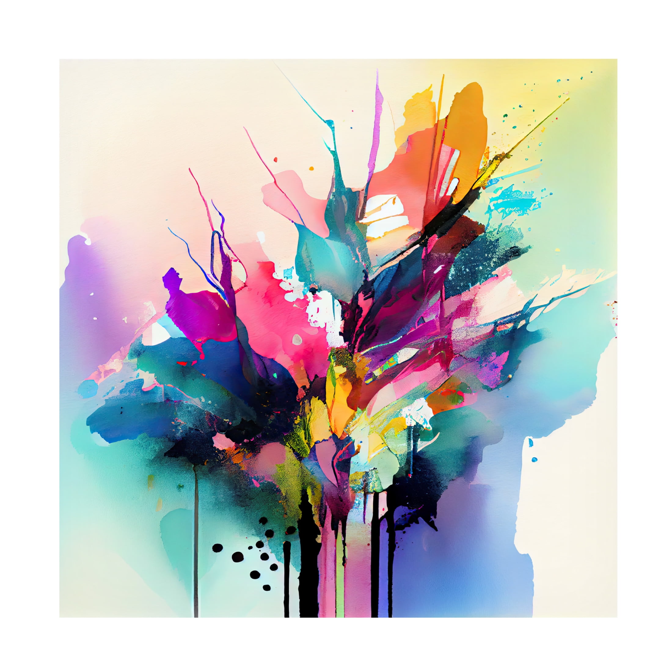 Canvas Wall Art - Sasha 'Turmoil' Wall Art for Living Room, Bedroom, or Office Décor by Trademark Fine Art - 24 x 24 Inches