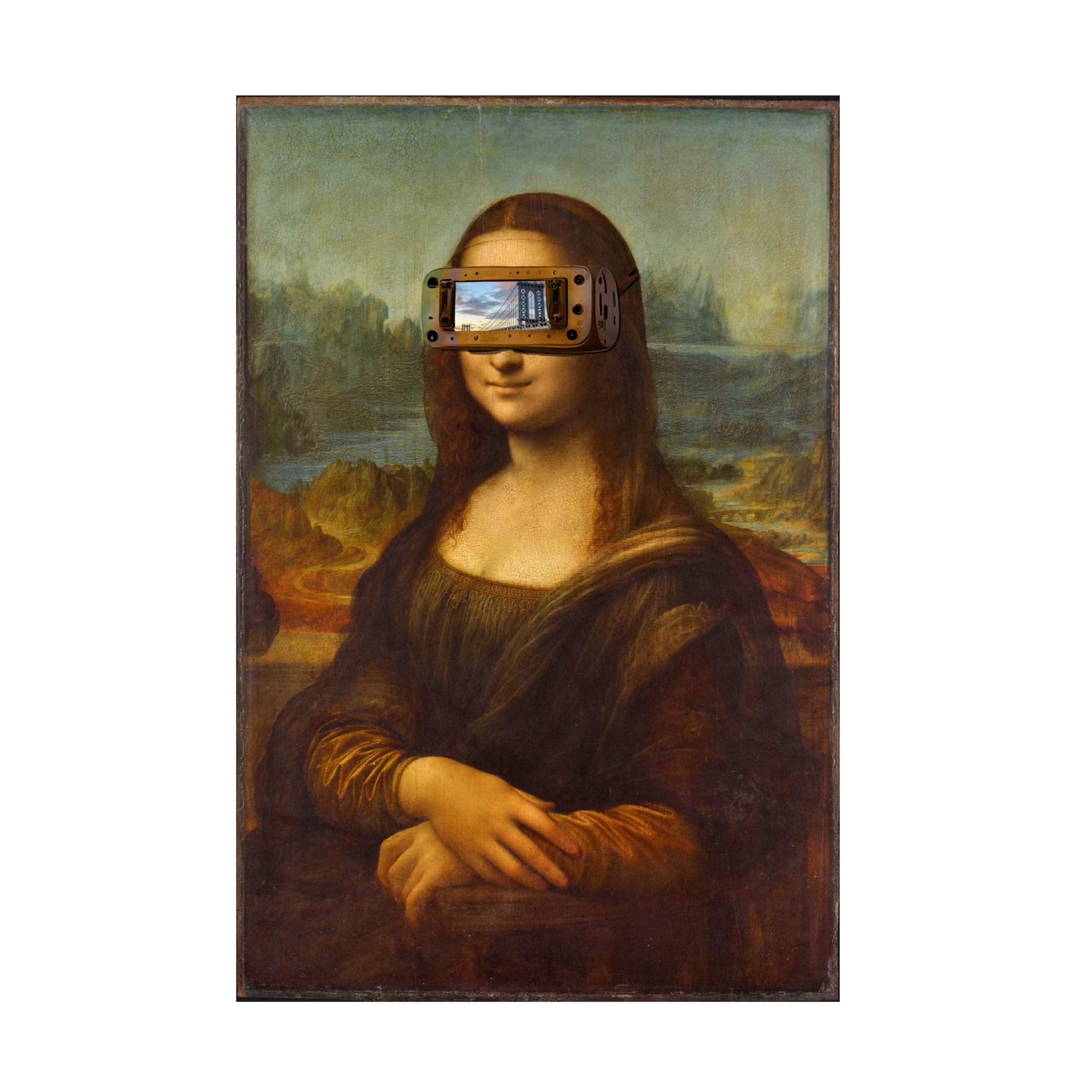 Canvas Wall Art - Sasha 'Virtual Mona' Wall Art for Living Room, Bedroom, or Office Décor by Trademark Fine Art - 16 x 24 Inches