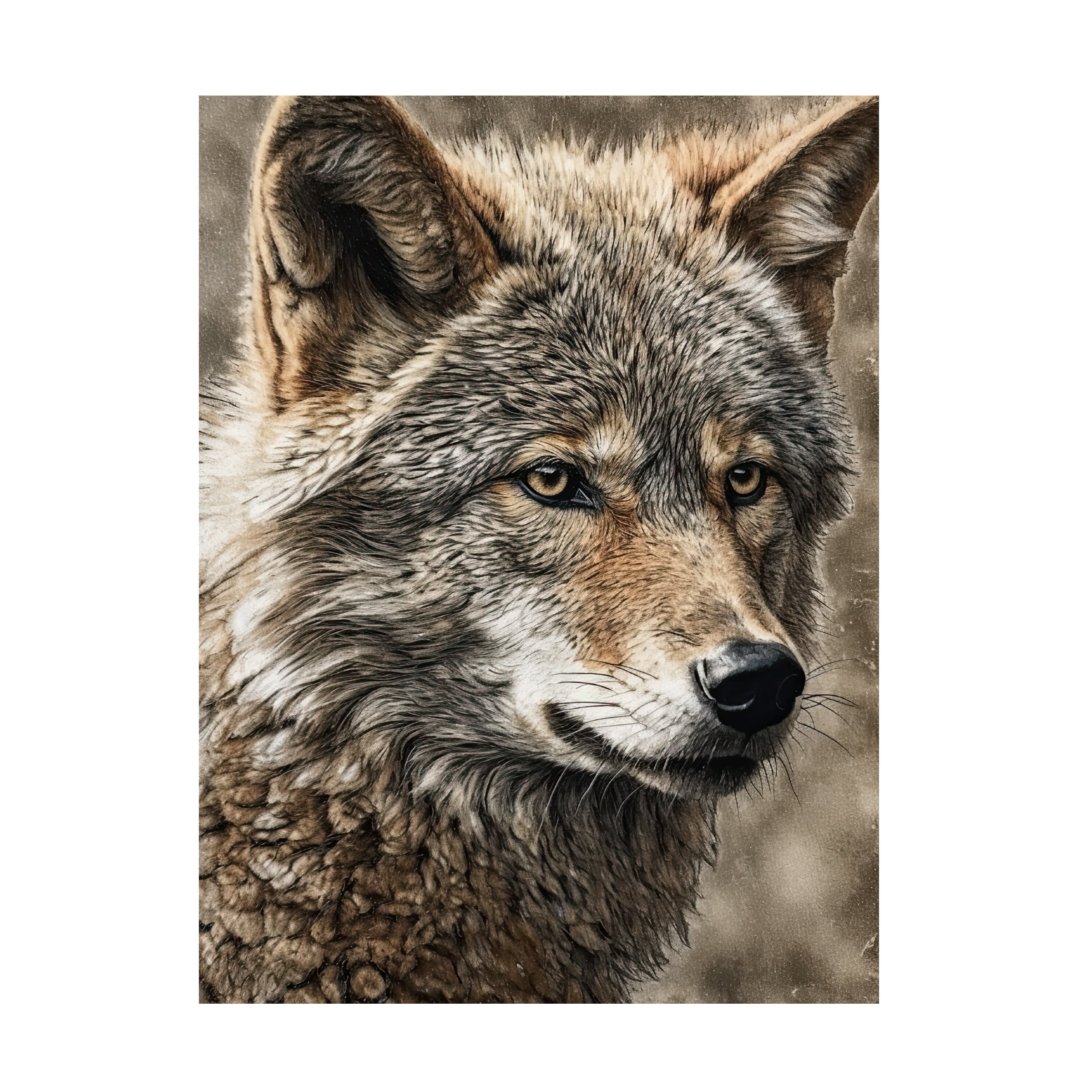 Canvas Wall Art - Sasha 'Wolf III' Wall Art for Living Room, Bedroom, or Office DÃ©cor by Trademark Fine Art - 24 x 32 Inches
