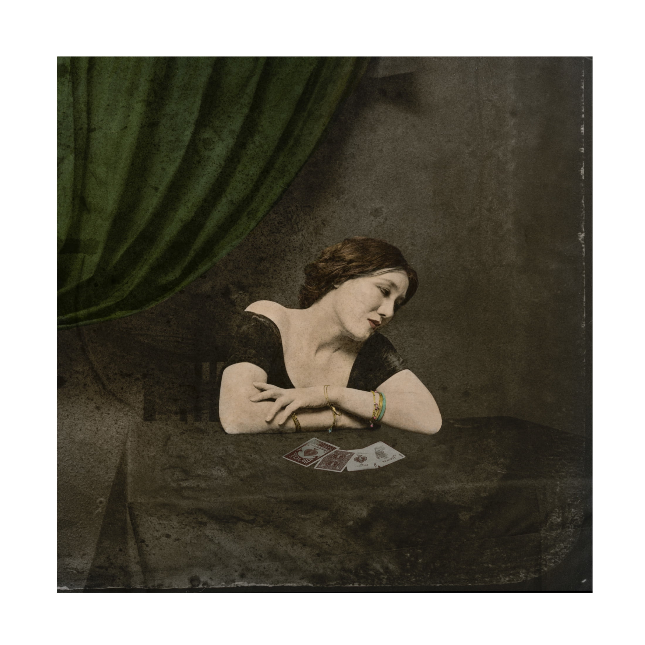 Canvas Wall Art - Saskia Dingemans 'Card Divining Victorian Lady' Wall Art for Living Room, Bedroom, or Office Décor by Trademark Fine Art - 35 x 35 Inches