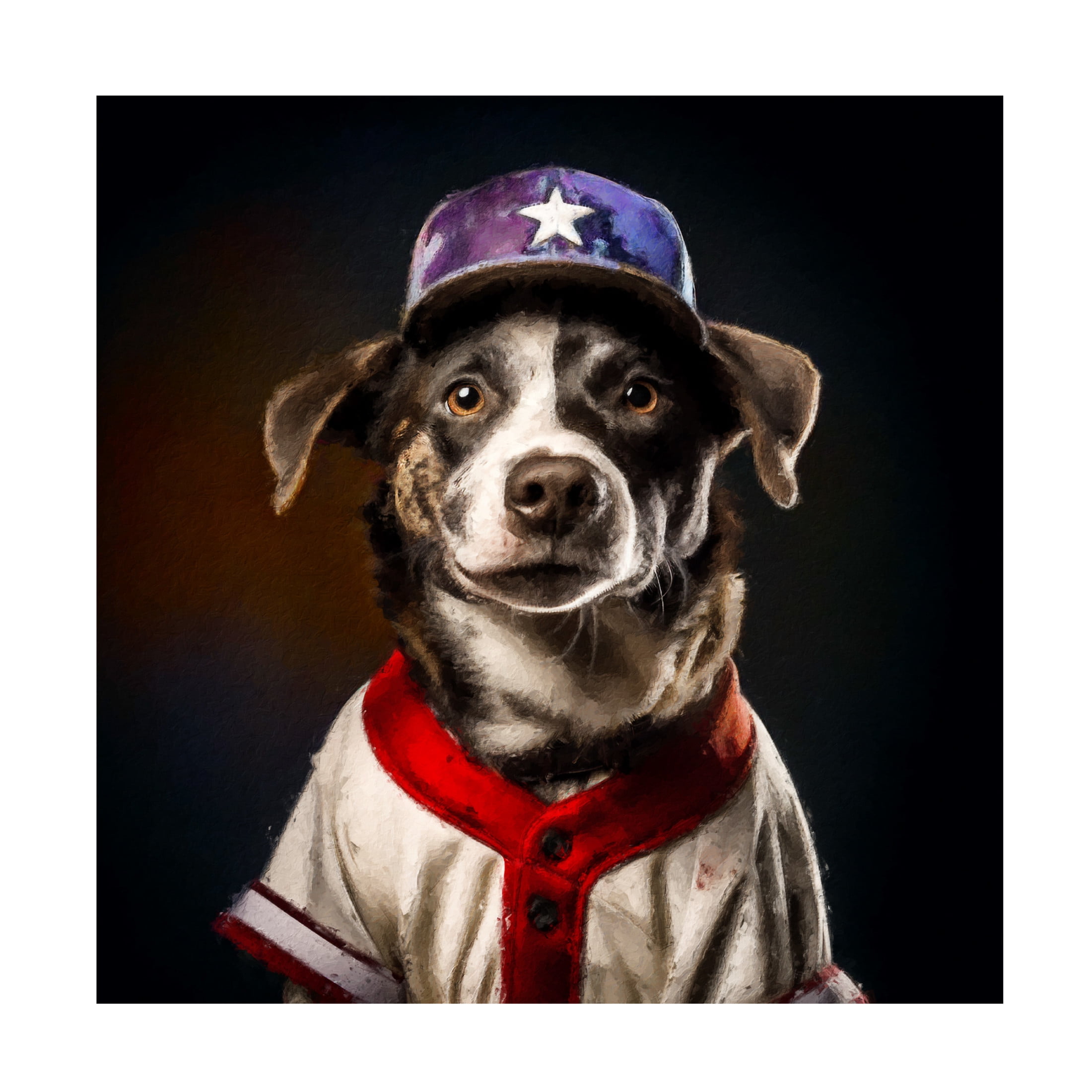 Canvas Wall Art - Sean Parnell 'Baseball 1' Wall Art for Living Room, Bedroom, or Office Décor by Trademark Fine Art - 35 x 35 Inches