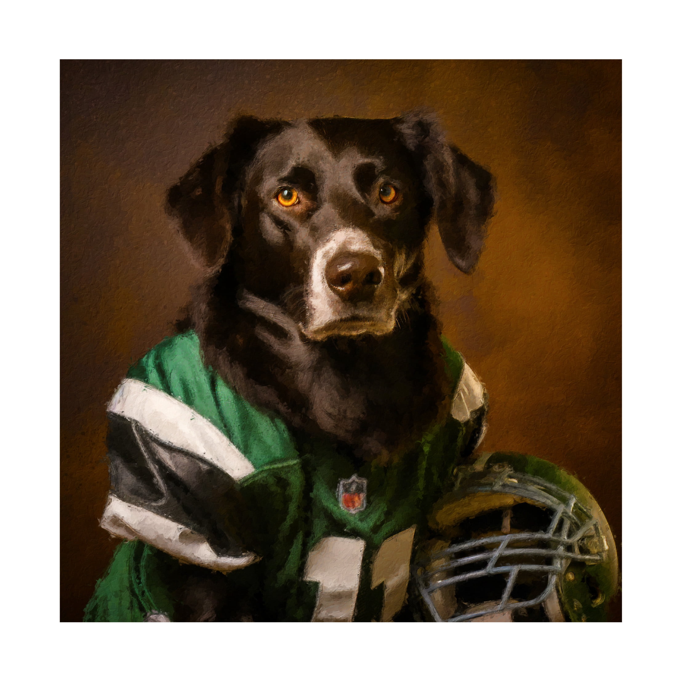 Canvas Wall Art - Sean Parnell 'Football 3' Wall Art for Living Room, Bedroom, or Office Décor by Trademark Fine Art - 35 x 35 Inches
