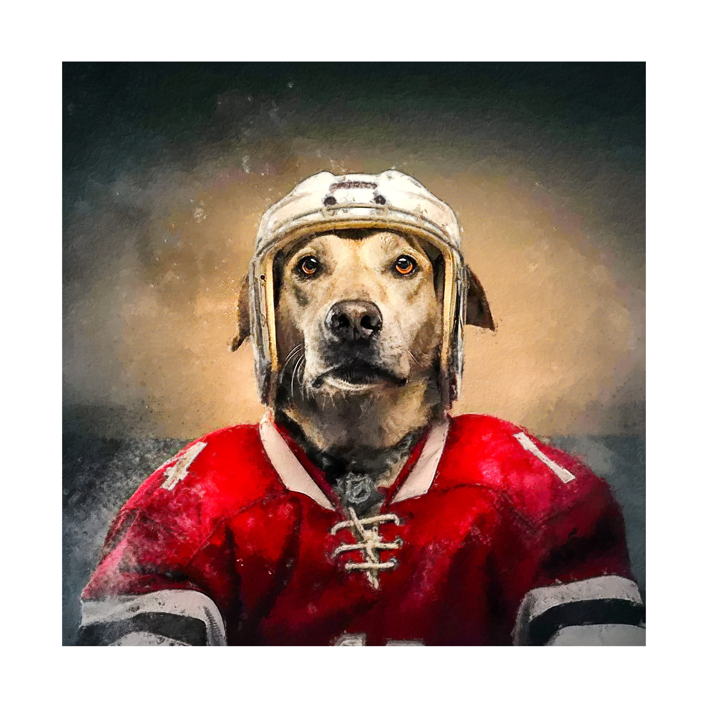 Canvas Wall Art - Sean Parnell 'Hockey 4' Wall Art for Living Room, Bedroom, or Office DÃ©cor by Trademark Fine Art - 18 x 18 Inches