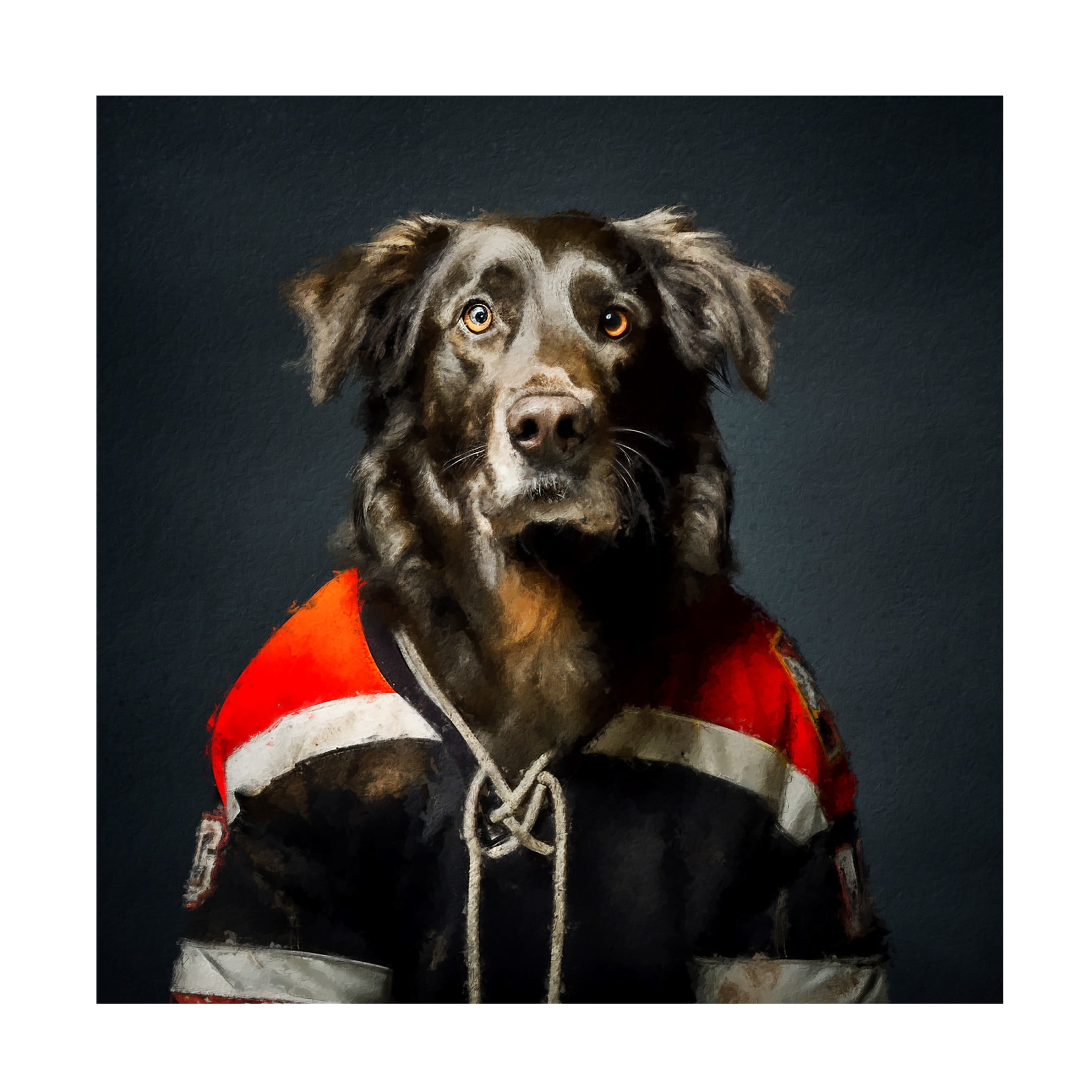 Canvas Wall Art - Sean Parnell 'Hockey 5' Wall Art for Living Room, Bedroom, or Office Décor by Trademark Fine Art - 24 x 24 Inches