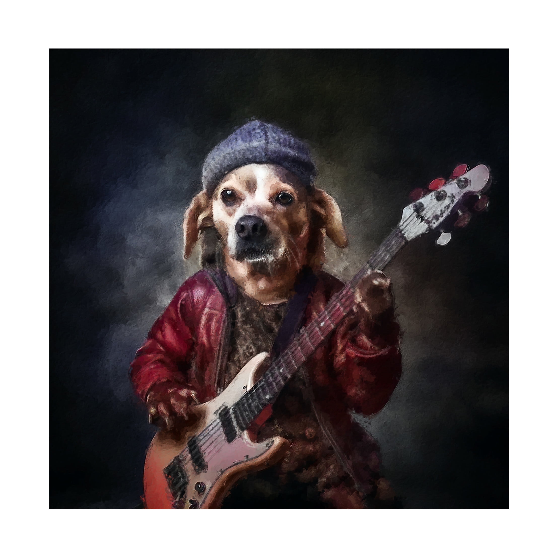 Canvas Wall Art - Sean Parnell 'Stone Dogman' Wall Art for Living Room, Bedroom, or Office Décor by Trademark Fine Art - 35 x 35 Inches
