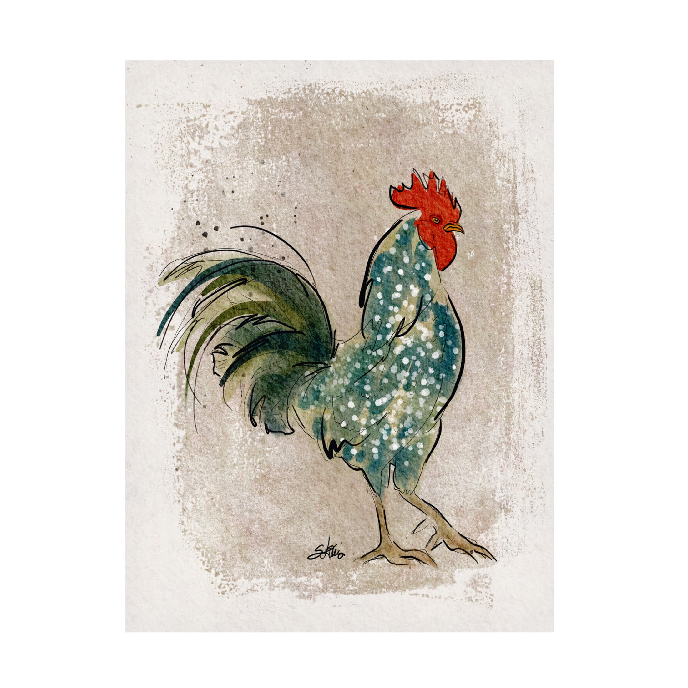 Canvas Wall Art - Shanda Louis 'Dandy' Wall Art for Living Room, Bedroom, or Office Décor by Trademark Fine Art - 14 x 19 Inches