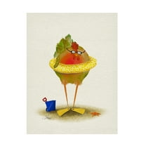 Canvas Wall Art - Shanda Louis 'Sally Hen' Wall Art for Living Room, Bedroom, or Office Décor by Trademark Fine Art - 14 x 19 Inches