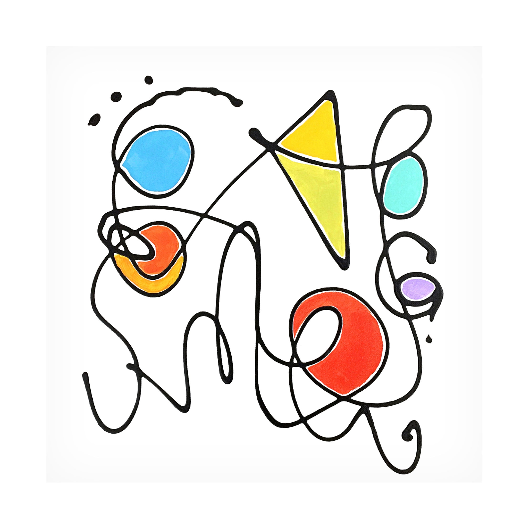 Canvas Wall Art - Sharon Pierce McCullough 'Be Happy' Wall Art for Living Room, Bedroom, or Office Décor by Trademark Fine Art - 18 x 18 Inches
