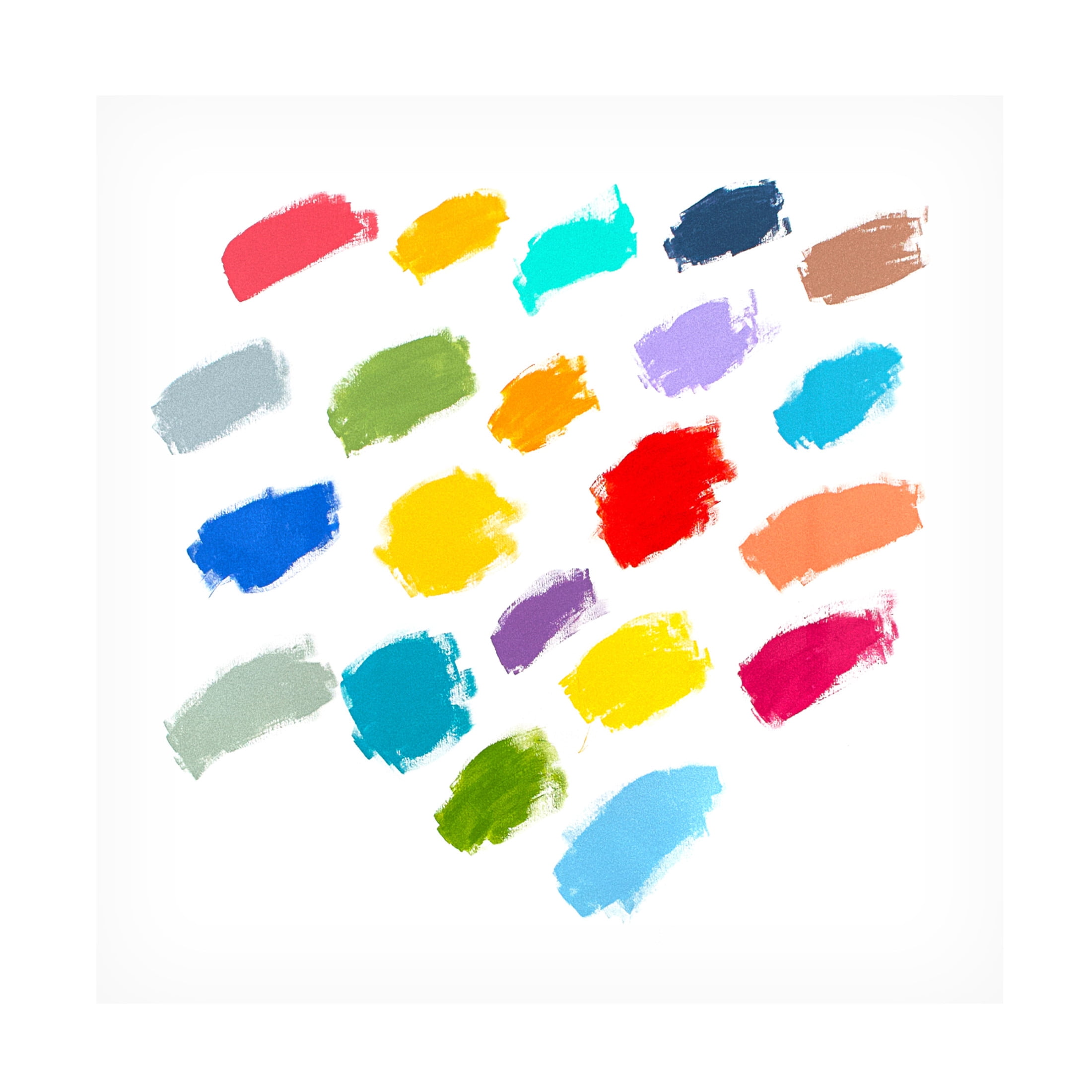 Canvas Wall Art - Sharon Pierce McCullough 'Color Family' Wall Art for Living Room, Bedroom, or Office Décor by Trademark Fine Art - 18 x 18 Inches