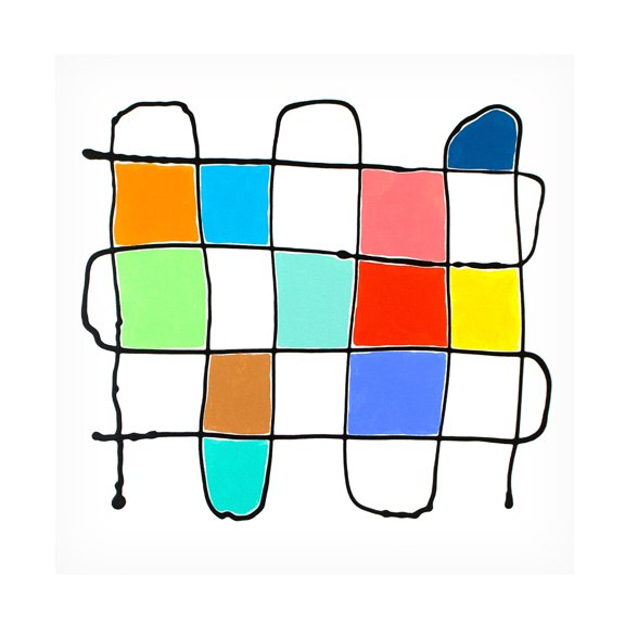 Canvas Wall Art - Sharon Pierce McCullough 'Colorful Thoughts' Wall Art for Living Room, Bedroom, or Office Décor by Trademark Fine Art - 14 x 14 Inches
