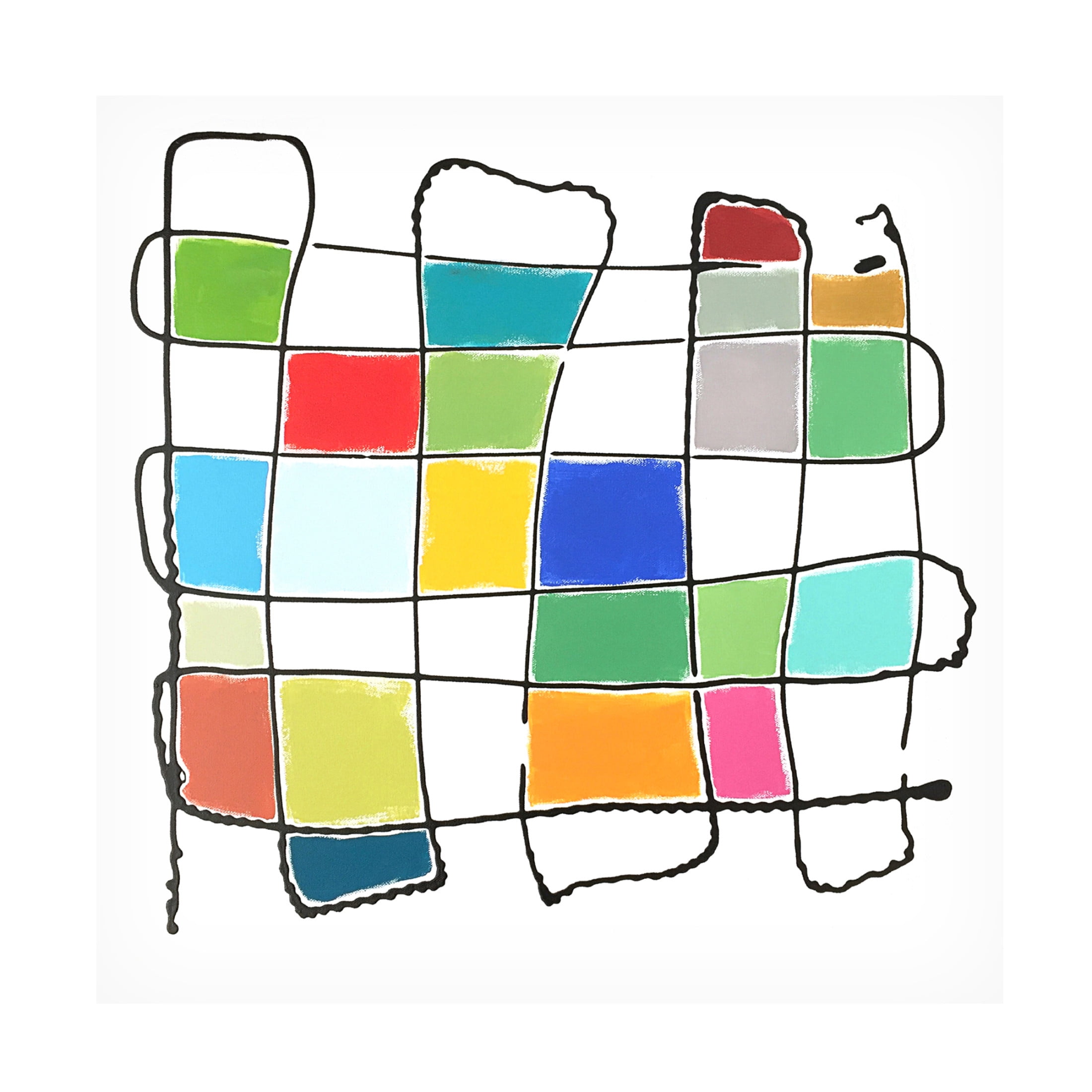 Canvas Wall Art - Sharon Pierce McCullough 'Lines of Communication II' Wall Art for Living Room, Bedroom, or Office Décor by Trademark Fine Art - 18 x 18 Inches