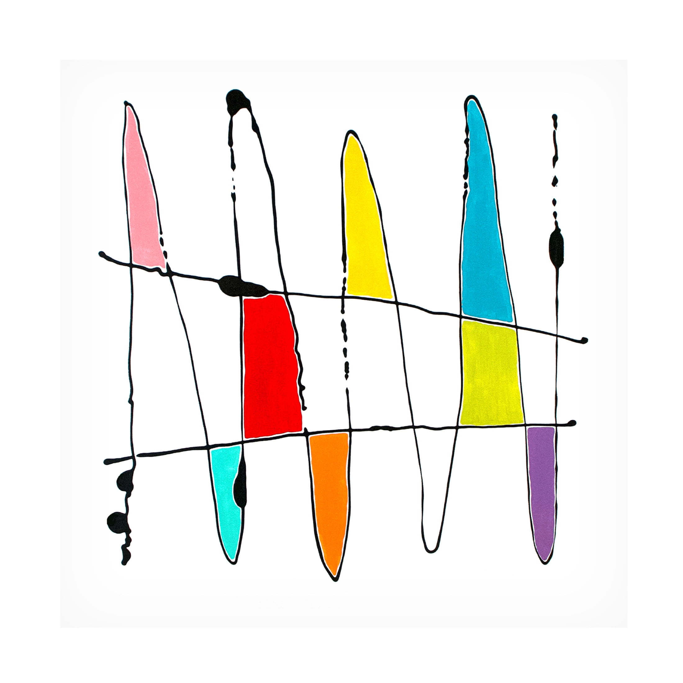 Canvas Wall Art - Sharon Pierce McCullough 'Mood Swings' Wall Art for Living Room, Bedroom, or Office Décor by Trademark Fine Art - 35 x 35 Inches