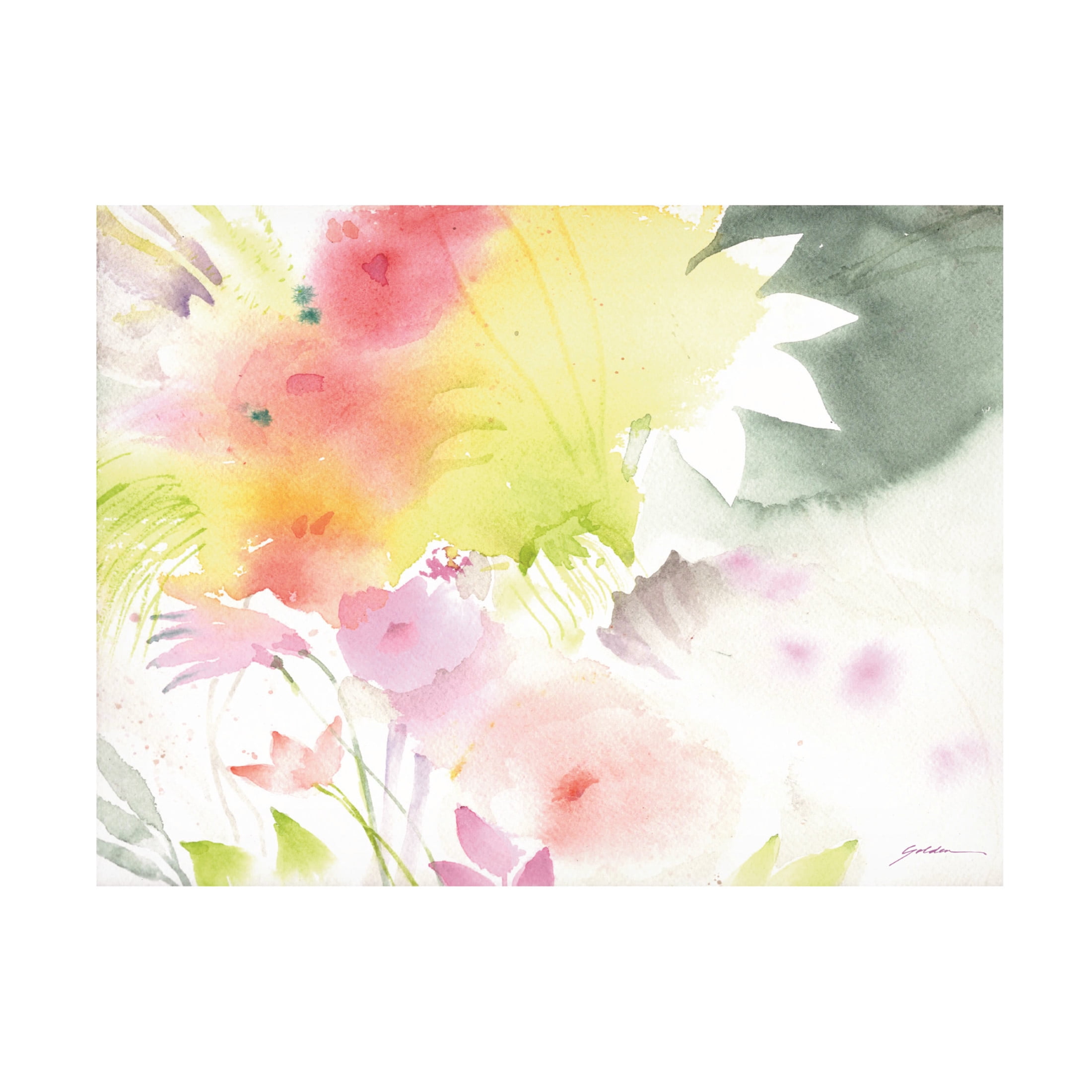 Canvas Wall Art - Sheila Golden 'Afternoon Shower' Wall Art for Living Room, Bedroom, or Office Décor by Trademark Fine Art - 47 x 35 Inches