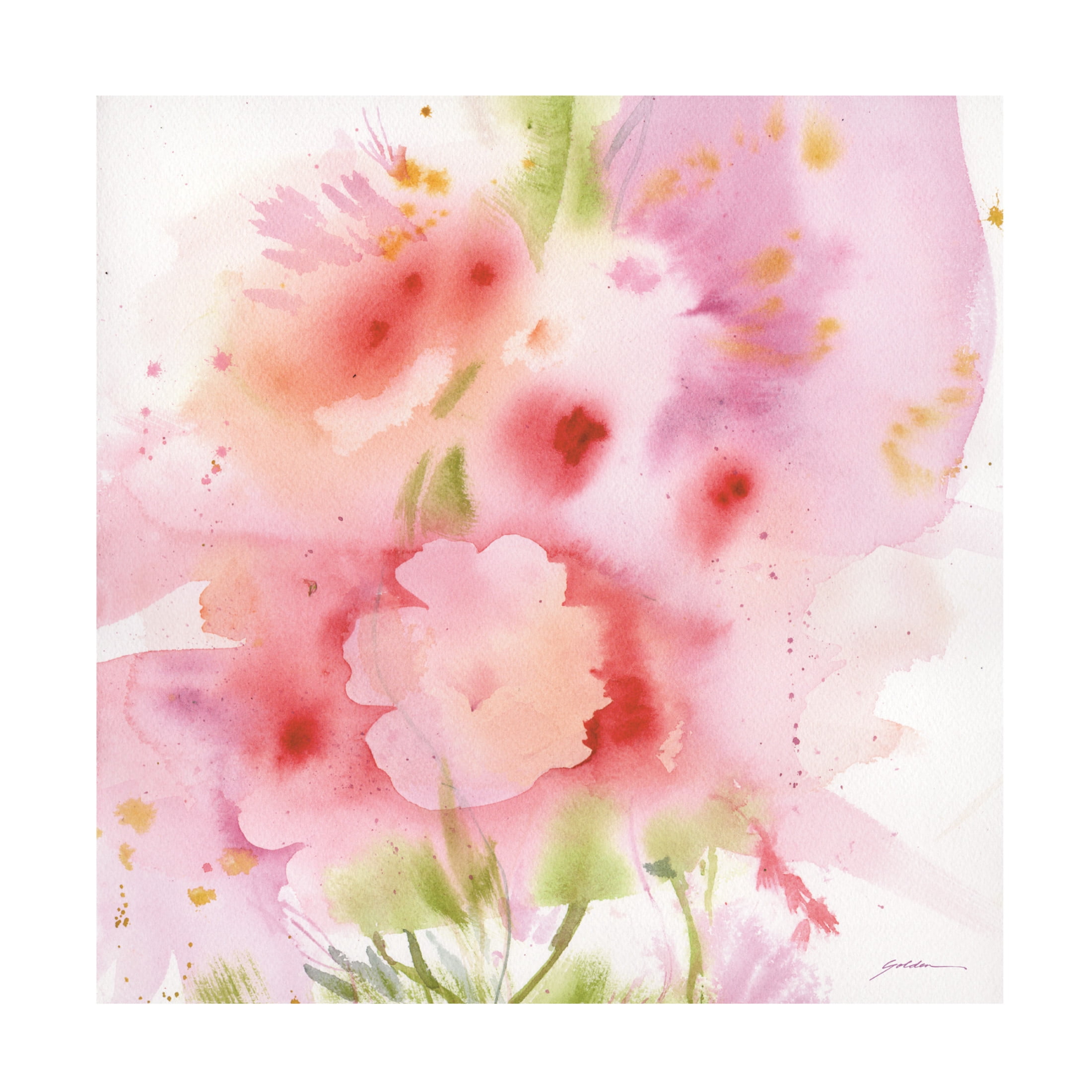 Canvas Wall Art - Sheila Golden 'Blush of Nature' Wall Art for Living Room, Bedroom, or Office Décor by Trademark Fine Art - 14 x 14 Inches
