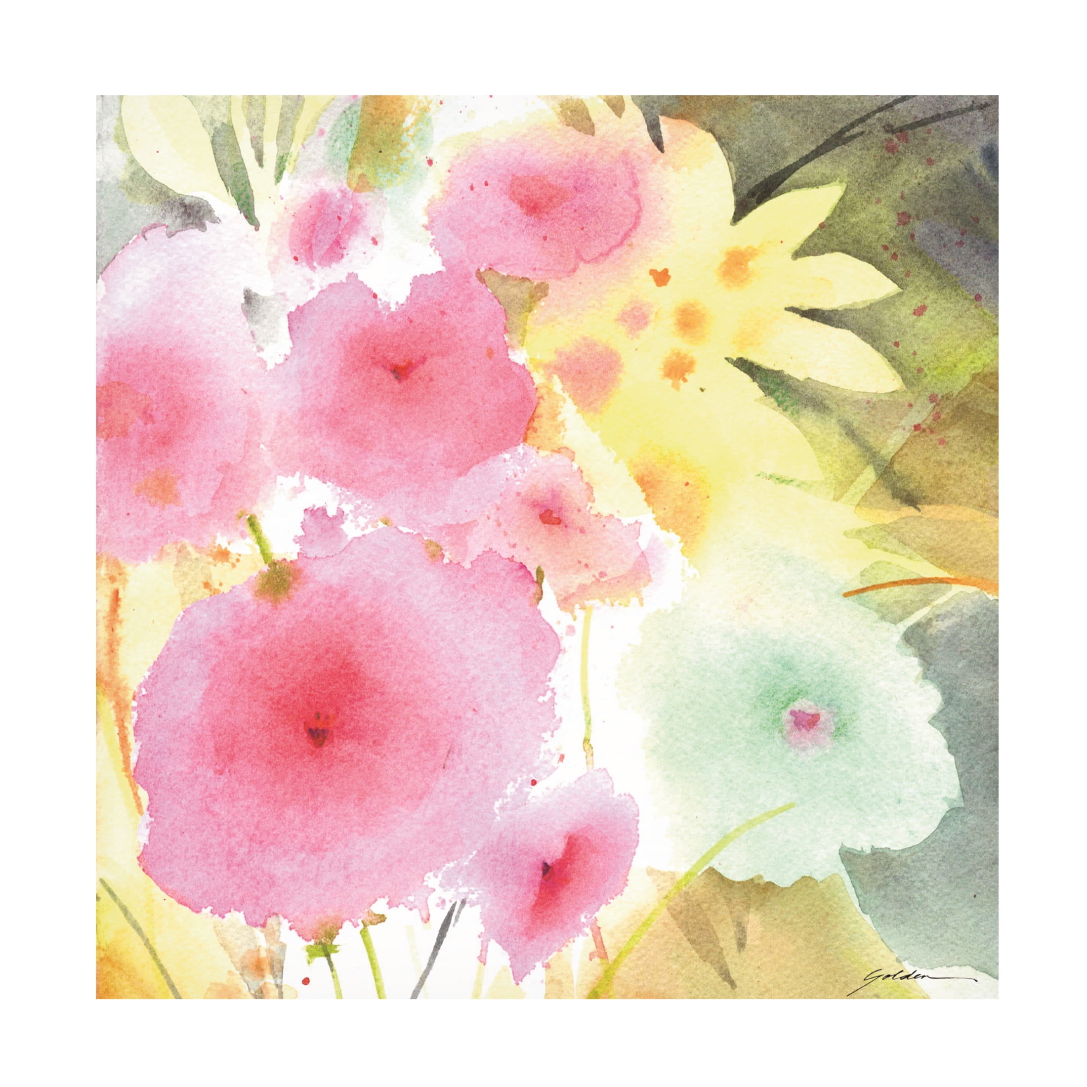 Canvas Wall Art - Sheila Golden 'Healing Garden' Wall Art for Living Room, Bedroom, or Office Décor by Trademark Fine Art - 35 x 35 Inches