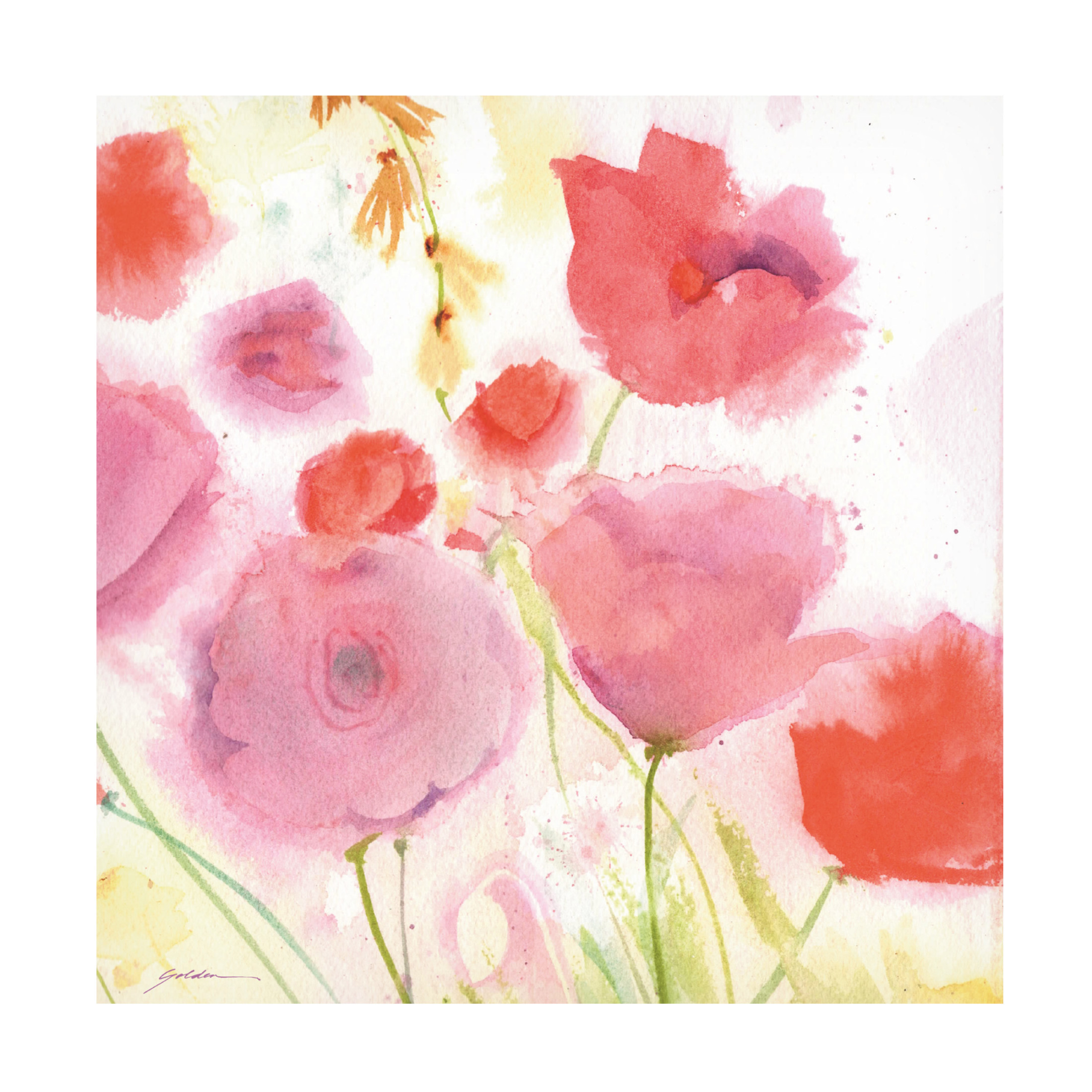Canvas Wall Art - Sheila Golden 'Joy' Wall Art for Living Room, Bedroom, or Office Décor by Trademark Fine Art - 14 x 14 Inches