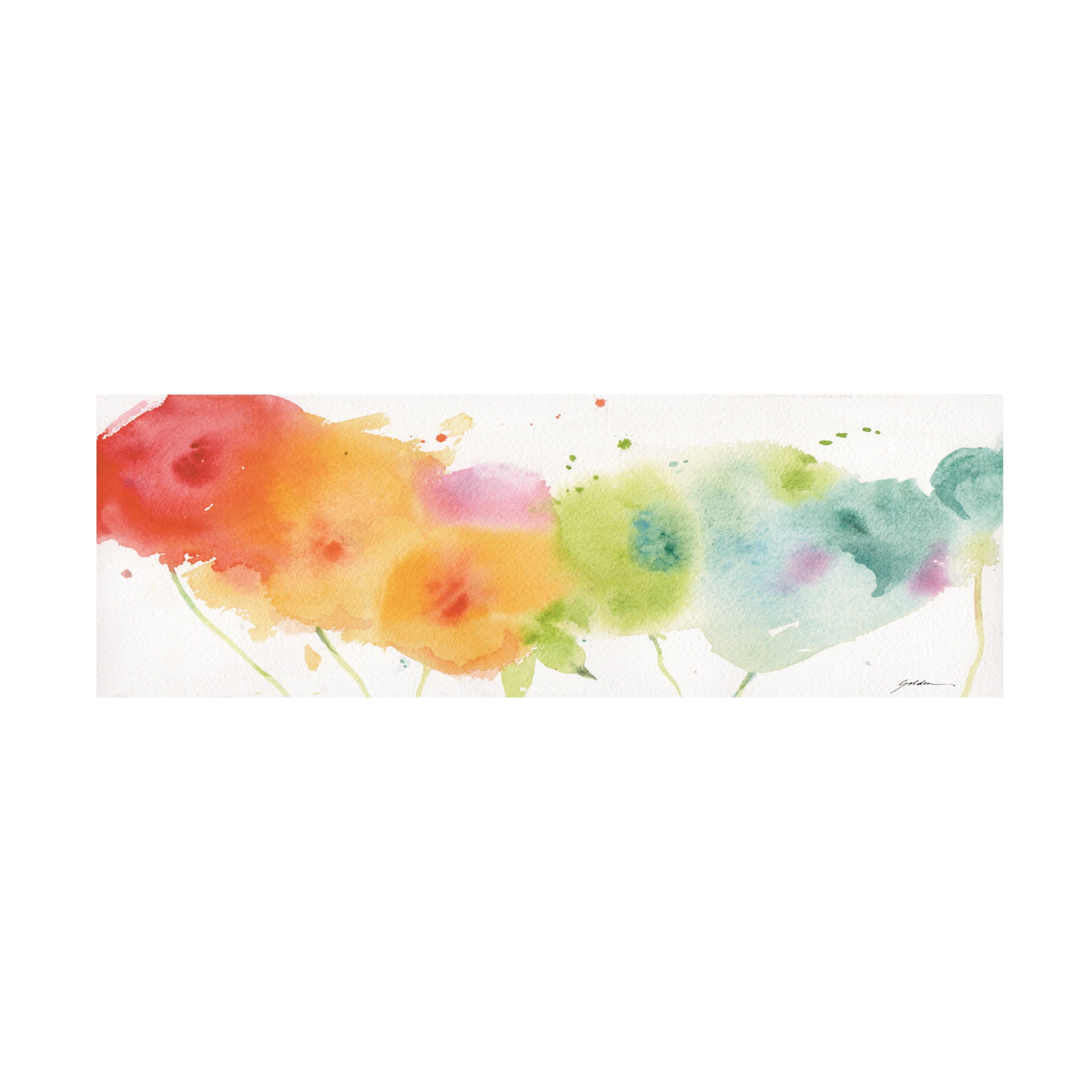 Canvas Wall Art - Sheila Golden 'Over the Rainbow' Wall Art for Living Room, Bedroom, or Office Décor by Trademark Fine Art - 19 x 6 Inches