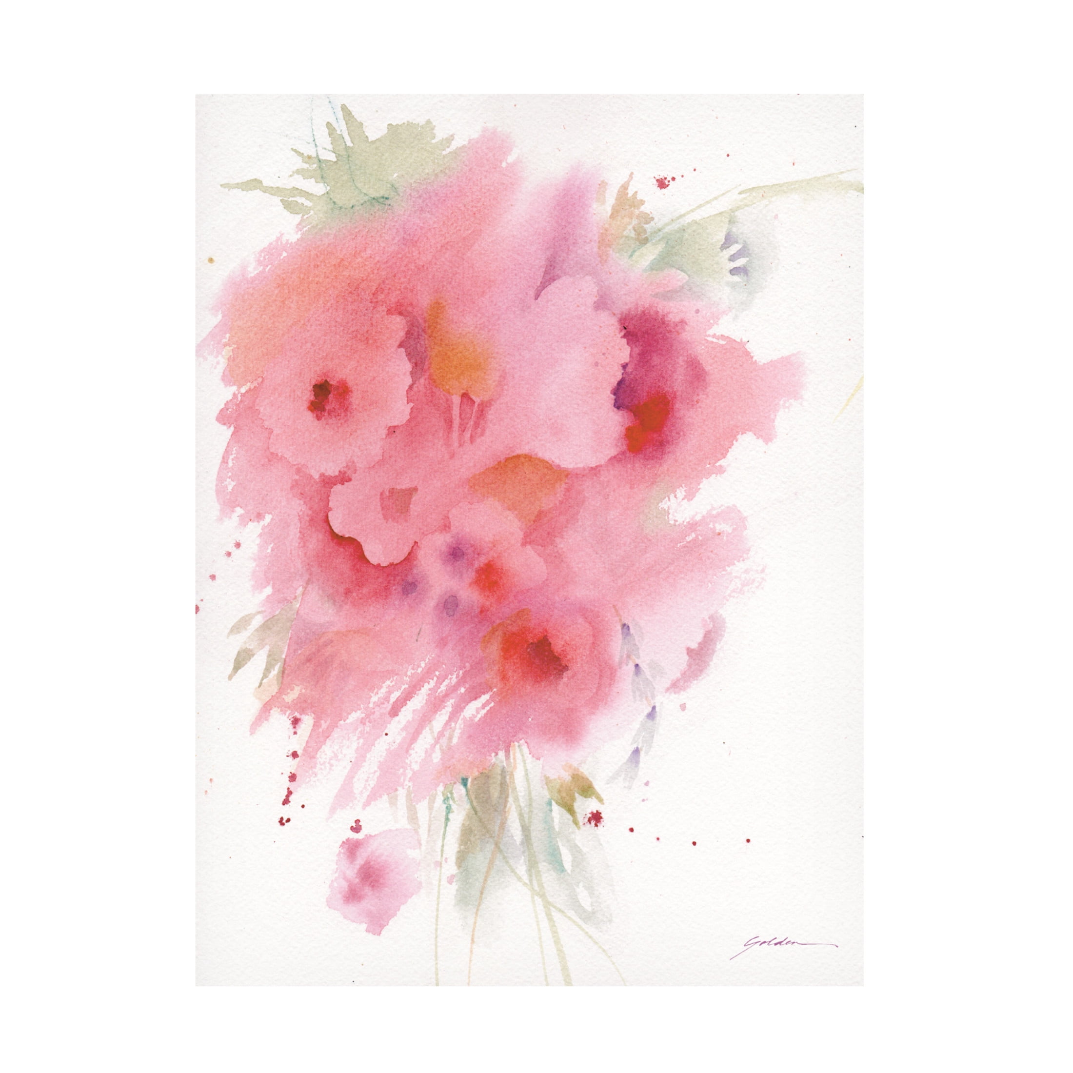 Canvas Wall Art - Sheila Golden 'Viva Magenta Tones #2' Wall Art for Living Room, Bedroom, or Office Décor by Trademark Fine Art - 24 x 32 Inches