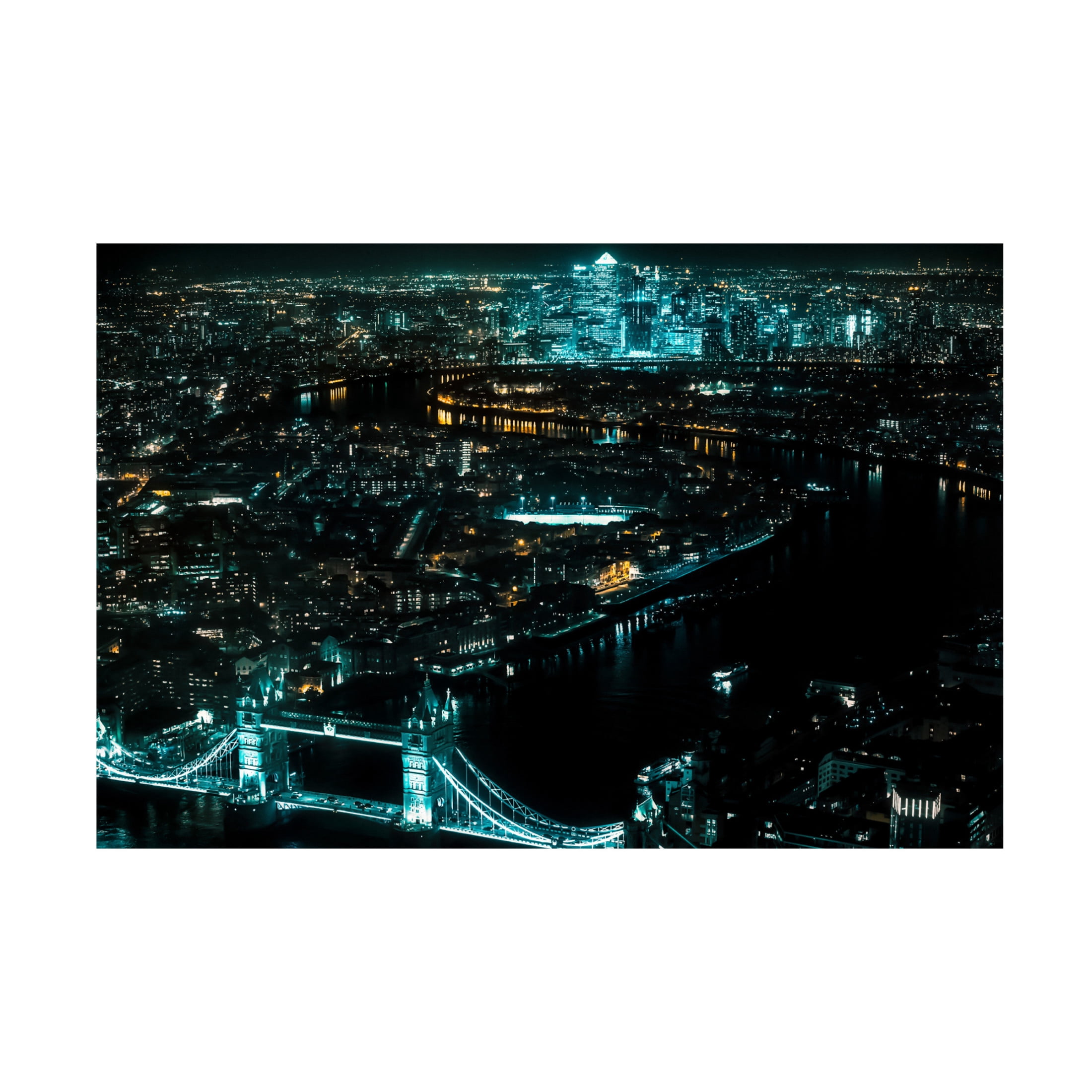 Canvas Wall Art - ShutterLore  'Cyberpunk London - I' Wall Art for Living Room, Bedroom, or Office Décor by Trademark Fine Art - 19 x 12 Inches