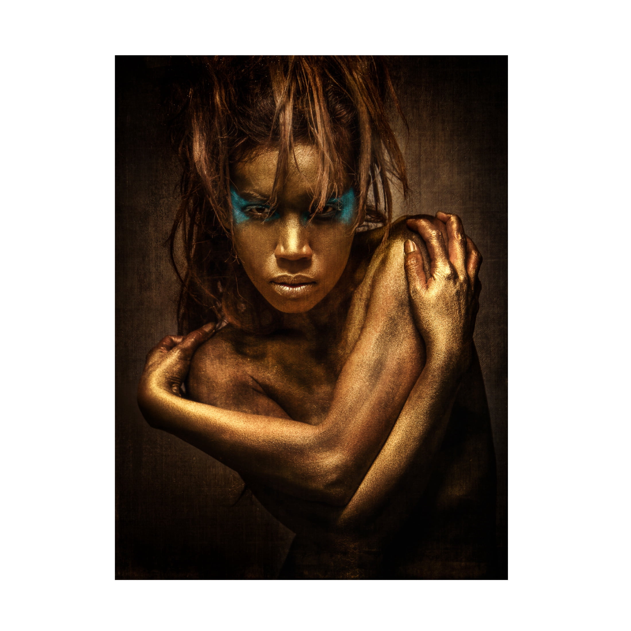 Canvas Wall Art - Siegart  'Golden Girl' Wall Art for Living Room, Bedroom, or Office Décor by Trademark Fine Art - 35 x 47 Inches