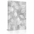thumbnail image 1 of Canvas Wall Art, Silver Gray Leaves Framed Canvas Prints for Bedroom Dining Room, Vintage Abstract Branch Botanical Large Gallery Wrapped Wall Decor for Home Office, Gifts, 20"x24" Ship Next Day, 1 of 9
