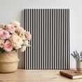 thumbnail image 1 of Canvas Wall Art Simple White Striped Canvas Art Print Black Stripe Vintage Linen Texture Pictures Wall Decor for Living Room Bedroom Artwork Decorations Stretched Framed Ready to Hang 8"x10", 1 of 9