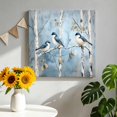 thumbnail image 1 of Canvas Wall Art Spring Blue Bird Canvas Art Print Oil Painting Tree Pictures Wall Decor for Living Room Bedroom Artwork Decorations Stretched Framed Ready to Hang 8"x8", 1 of 9