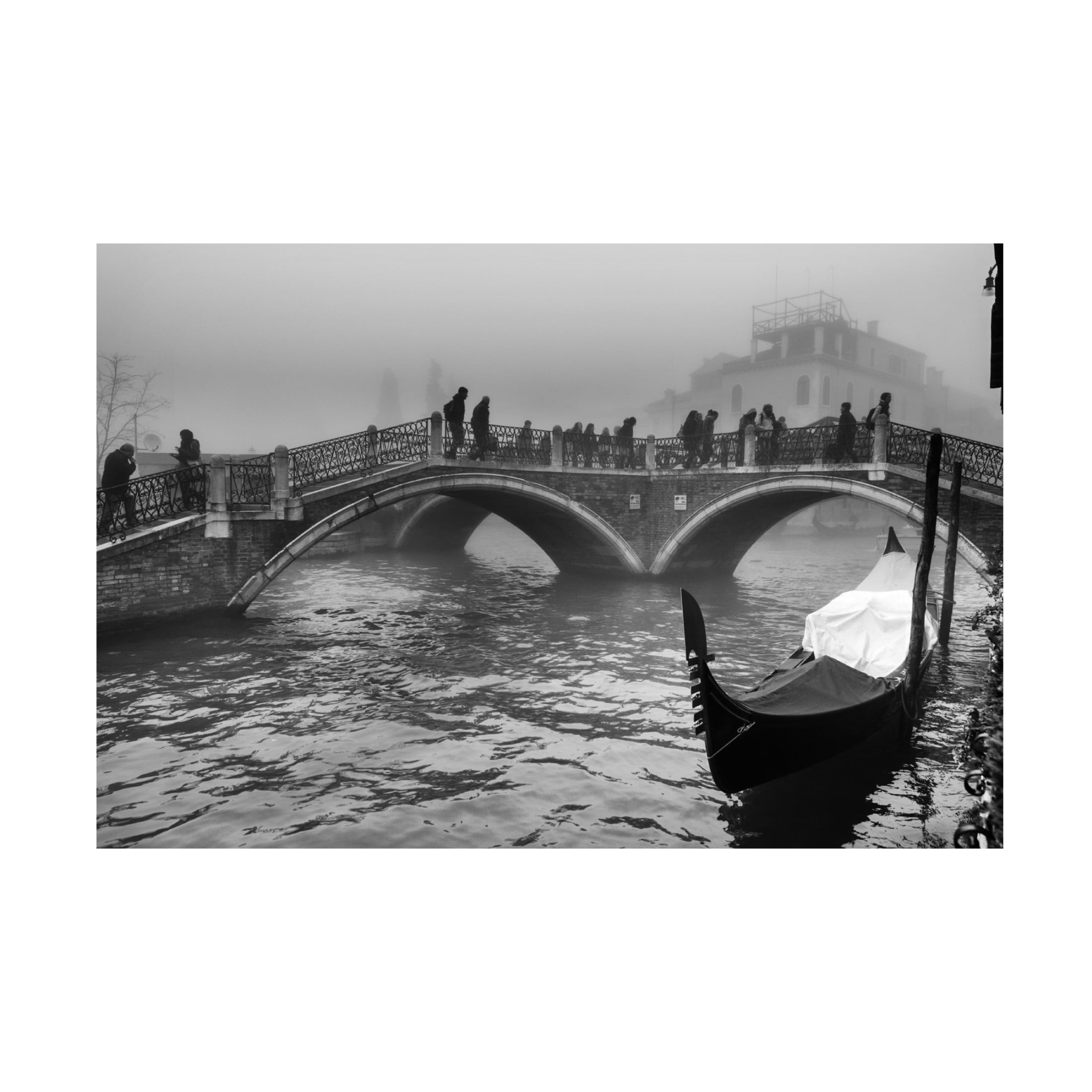 Canvas Wall Art - Stefano Avolio ' Tre Ponti - Three Bridges' Wall Art for Living Room, Bedroom, or Office Décor by Trademark Fine Art - 32 x 22 Inches