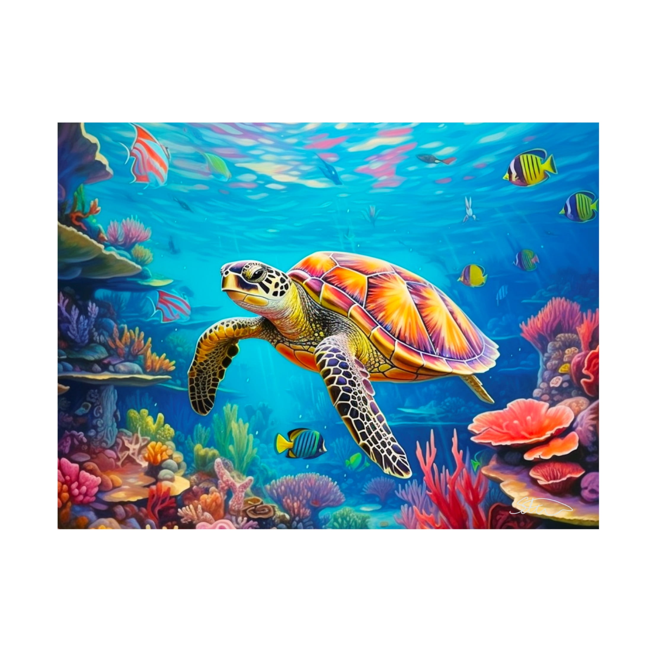 Canvas Wall Art - Stewart 'Blue Haven' Wall Art for Living Room, Bedroom, or Office Décor by Trademark Fine Art - 24 x 18 Inches