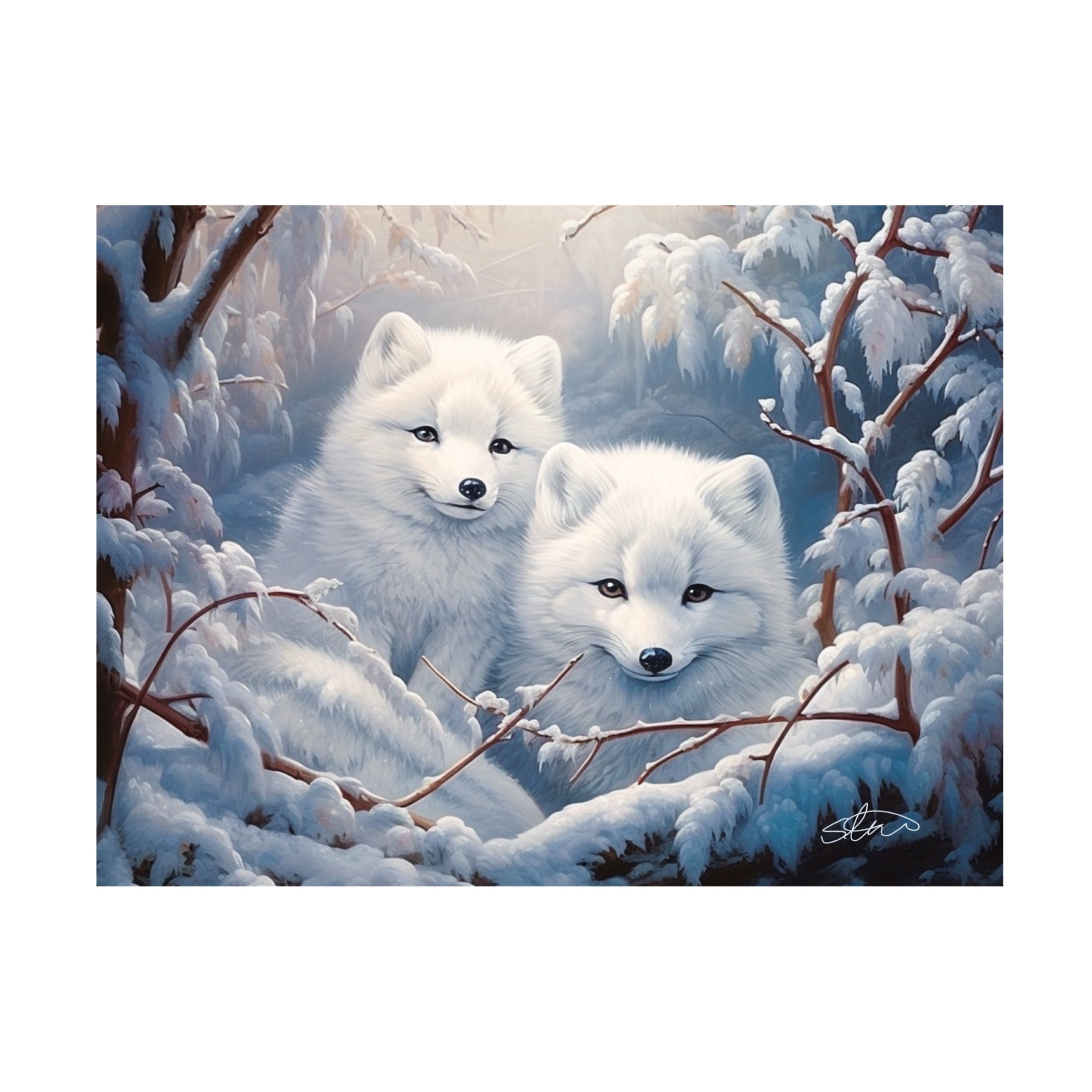 Canvas Wall Art - Stewart 'Double Trouble' Wall Art for Living Room, Bedroom, or Office Décor by Trademark Fine Art - 32 x 24 Inches