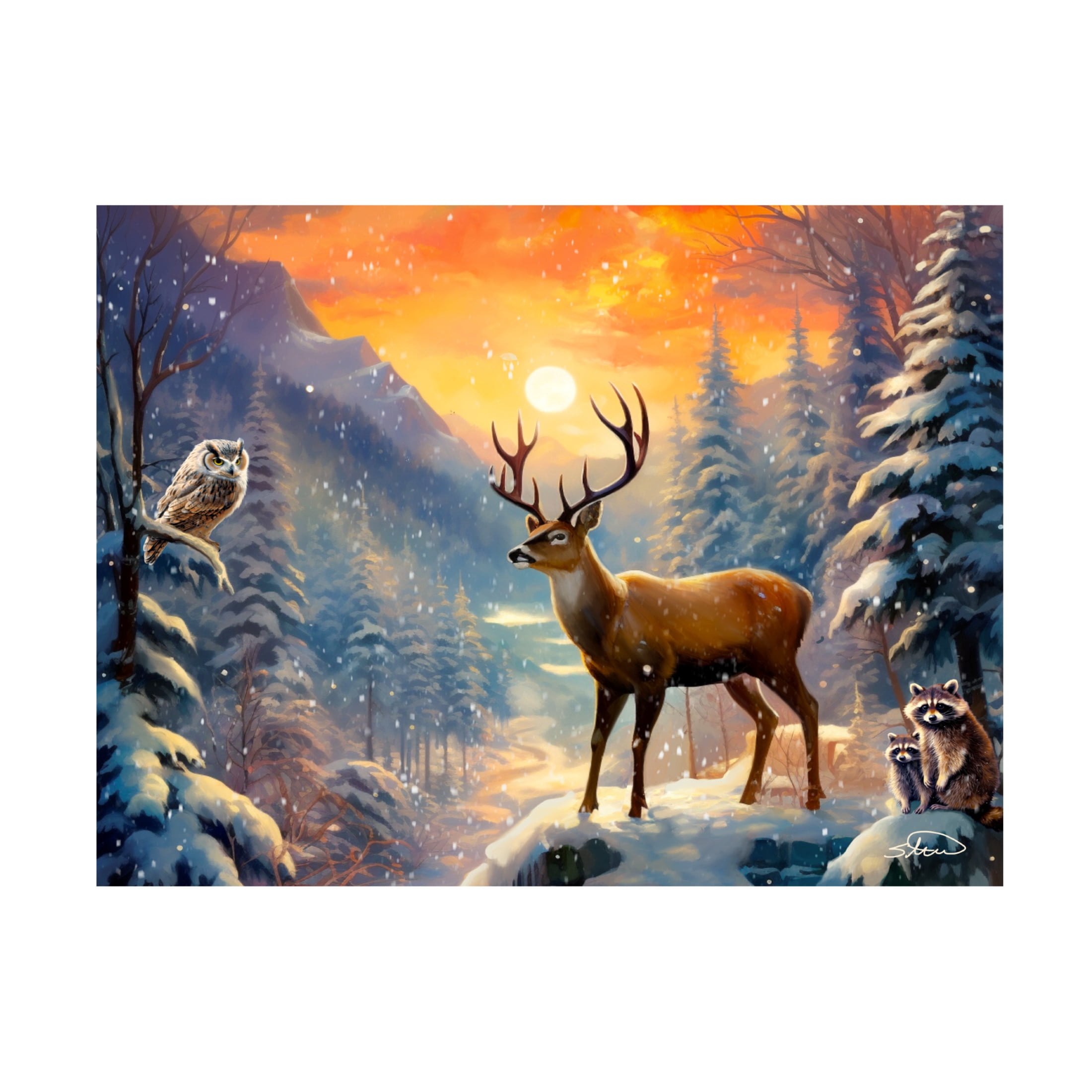 Canvas Wall Art - Stewart 'Reunion' Wall Art for Living Room, Bedroom, or Office Décor by Trademark Fine Art - 32 x 24 Inches