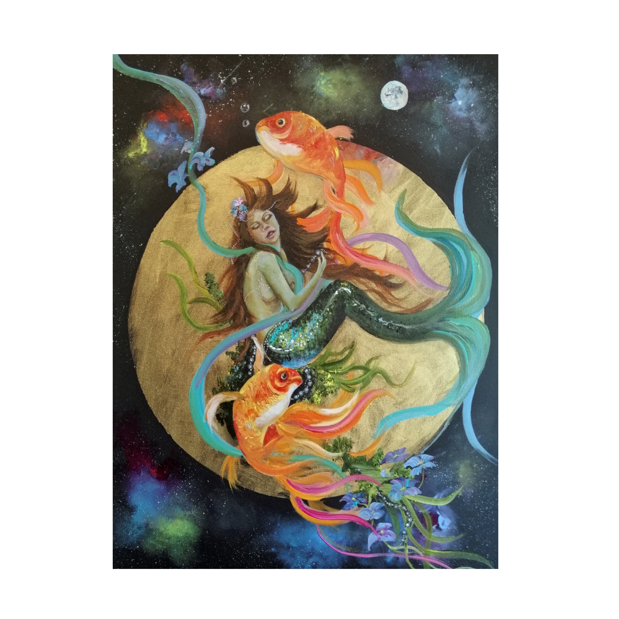Canvas Wall Art - Sue Clyne 'Pisces' Wall Art for Living Room, Bedroom, or Office DÃ©cor by Trademark Fine Art - 14 x 19 Inches