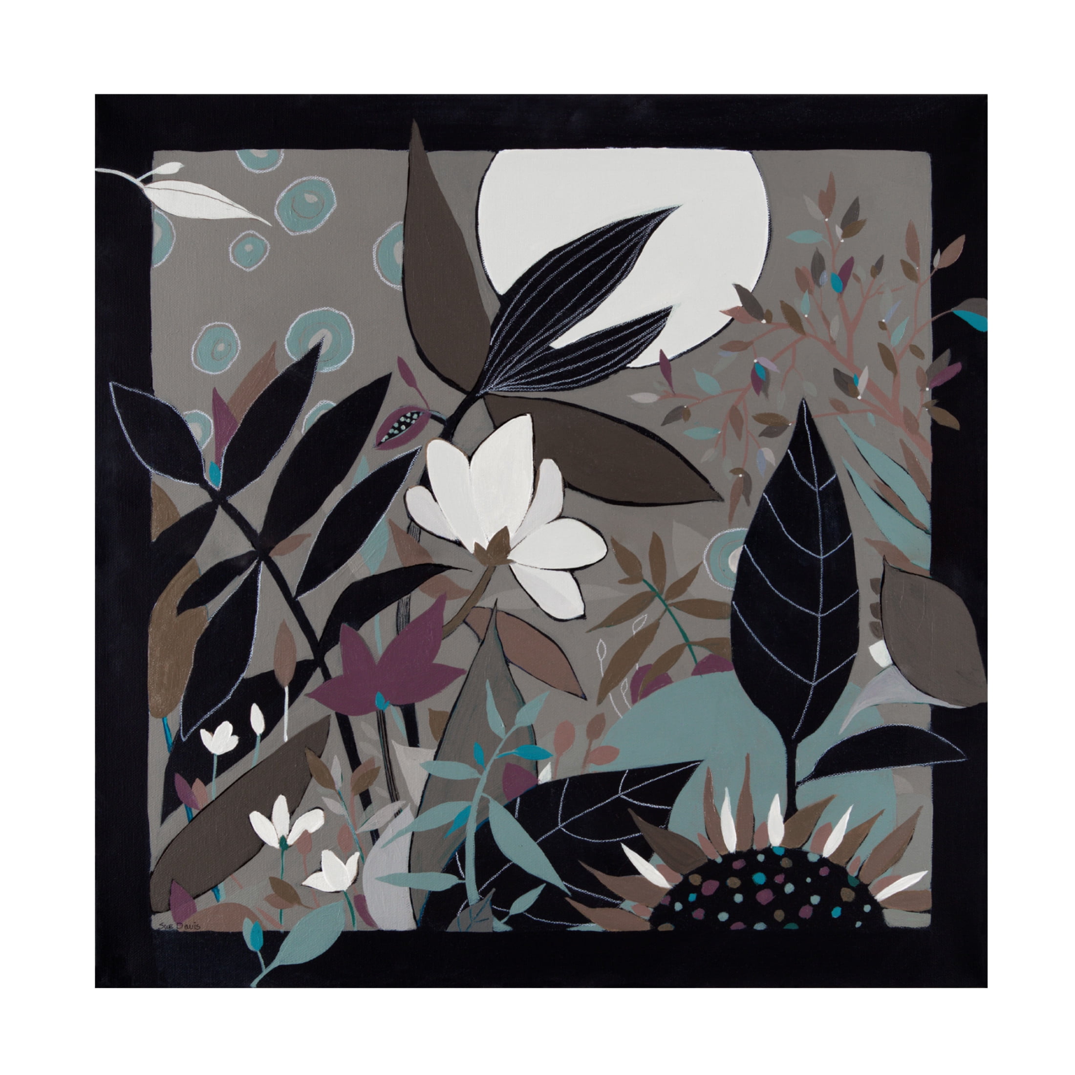 Canvas Wall Art - Sue Davis 'White Flower' Wall Art for Living Room, Bedroom, or Office Décor by Trademark Fine Art - 18 x 18 Inches