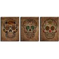 thumbnail image 1 of Canvas Wall Art Sugar Skull Vintage Abstract Canvas Painting Picture Day of The Dead Contemporary Art Design Framed Modern Mexican Artwork Wall Decor for Living Room Bedroom Office Home ons, 1 of 4