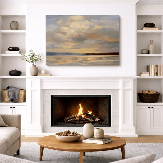 Canvas Wall Art Sunset Seascape Print for Living Room Decoration - 24"x36"