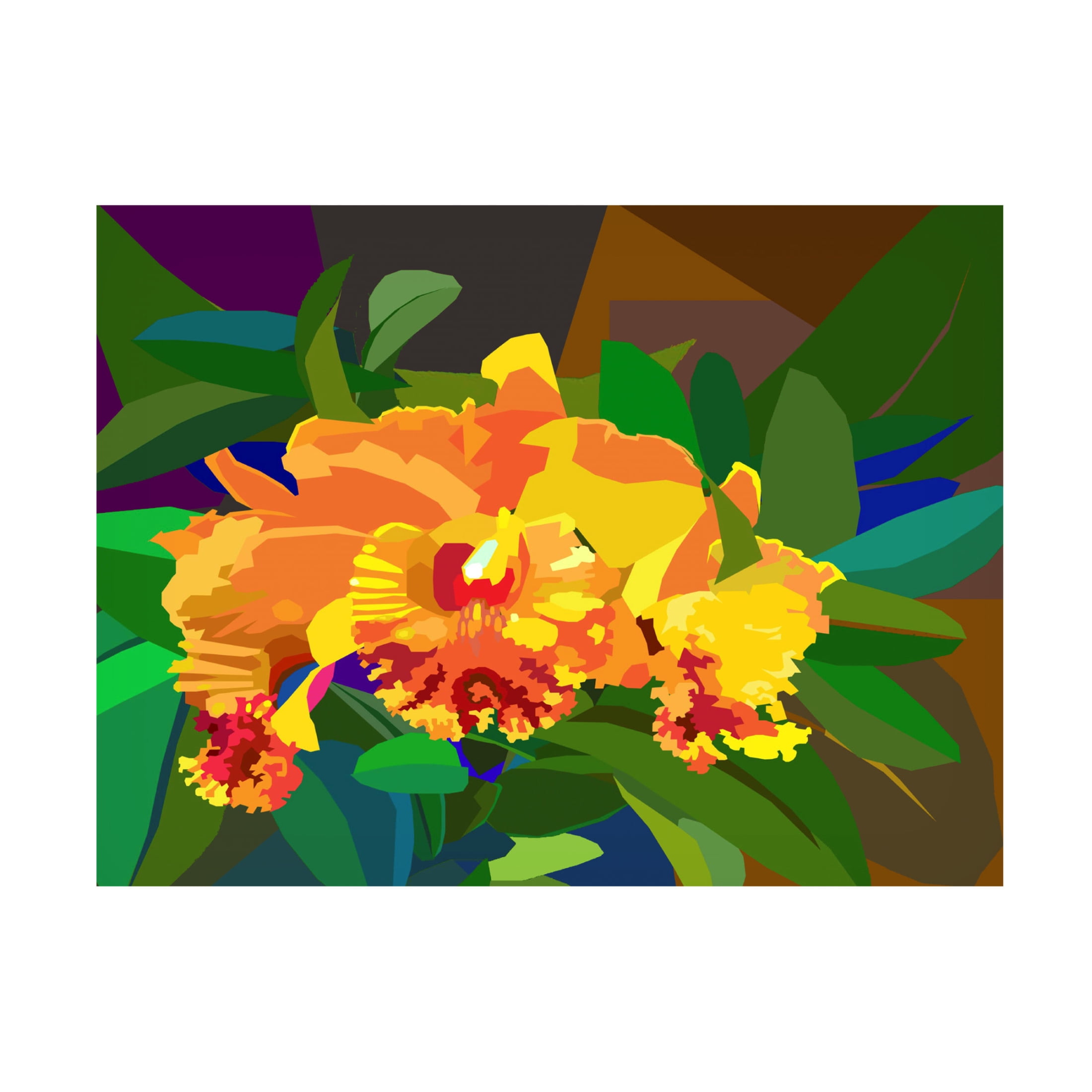 Canvas Wall Art - Surapol Pansanit 'Cattleya Orchid 2' Wall Art for Living Room, Bedroom, or Office Décor by Trademark Fine Art - 47 x 35 Inches