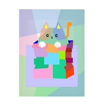 Canvas Wall Art - Surapol Pansanit 'The Cat 1' Wall Art for Living Room, Bedroom, or Office Décor by Trademark Fine Art - 14 x 19 Inches