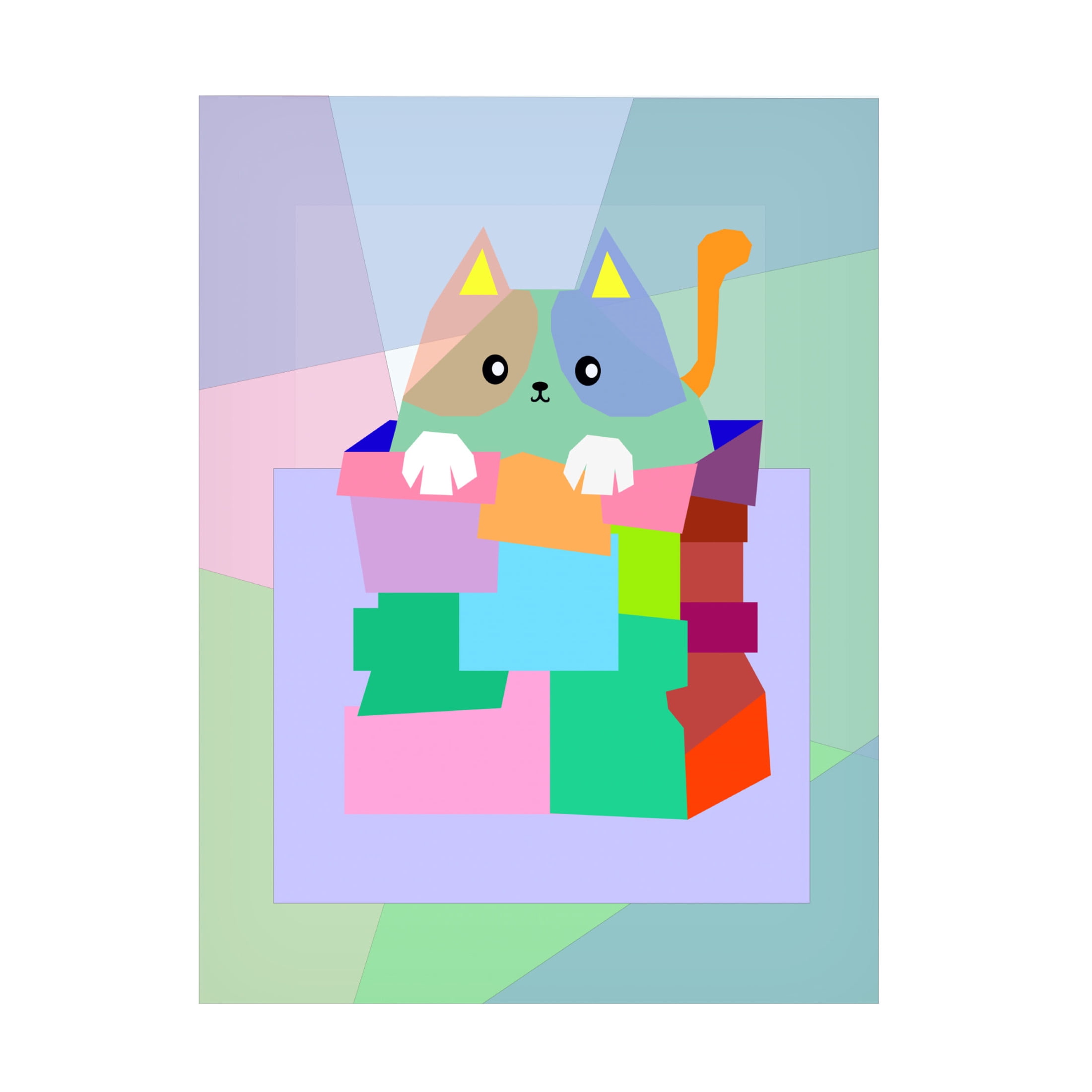 Canvas Wall Art - Surapol Pansanit 'The Cat 1' Wall Art for Living Room, Bedroom, or Office Décor by Trademark Fine Art - 24 x 32 Inches
