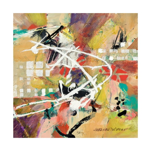 Canvas Wall Art - Suzanne McCourt 'Boogie' Wall Art for Living Room, Bedroom, or Office Décor by Trademark Fine Art - 14 x 14 Inches