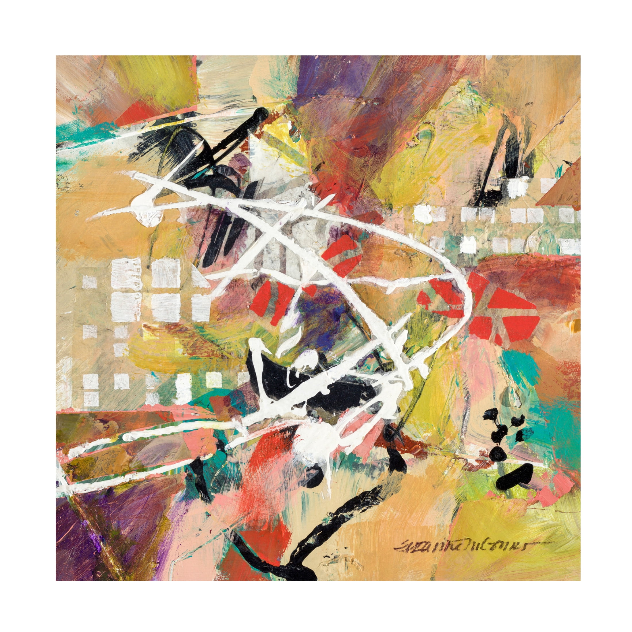 Canvas Wall Art - Suzanne McCourt 'Boogie' Wall Art for Living Room, Bedroom, or Office Décor by Trademark Fine Art - 18 x 18 Inches