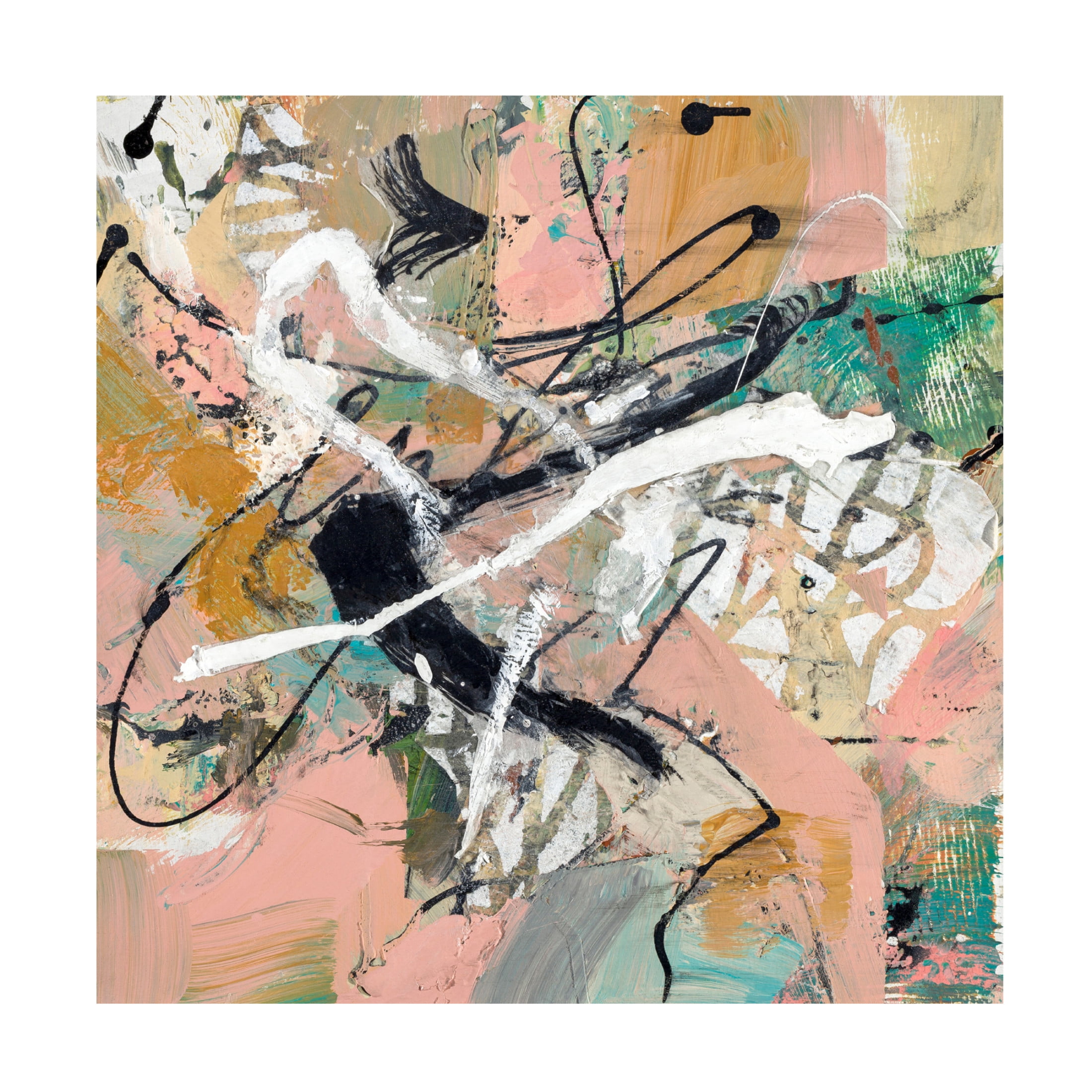 Canvas Wall Art - Suzanne McCourt 'Fluid' Wall Art for Living Room, Bedroom, or Office Décor by Trademark Fine Art - 35 x 35 Inches