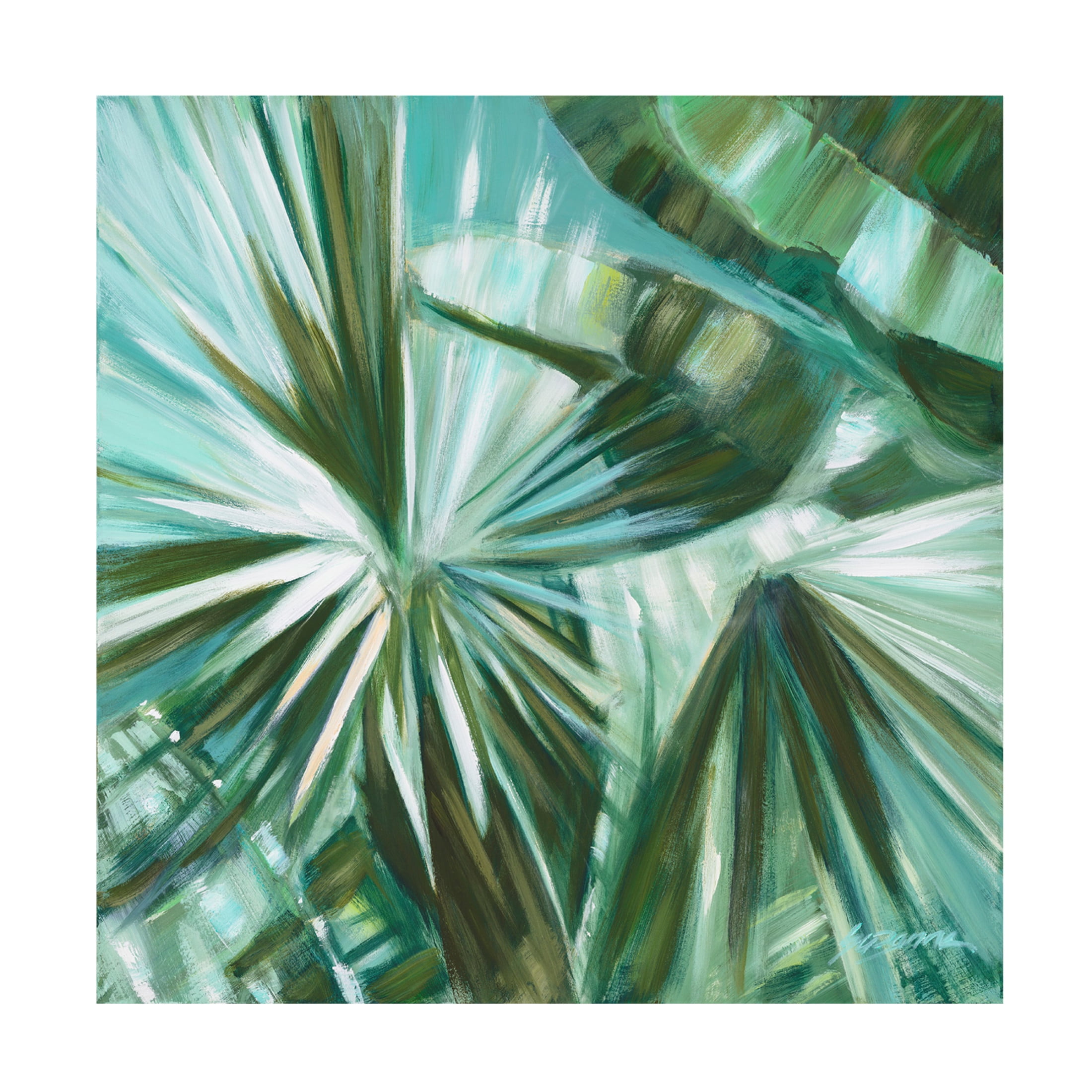 Canvas Wall Art - Suzanne Wilkins 'Verde Jungle' Wall Art for Living Room, Bedroom, or Office Décor by Trademark Fine Art - 14 x 14 Inches